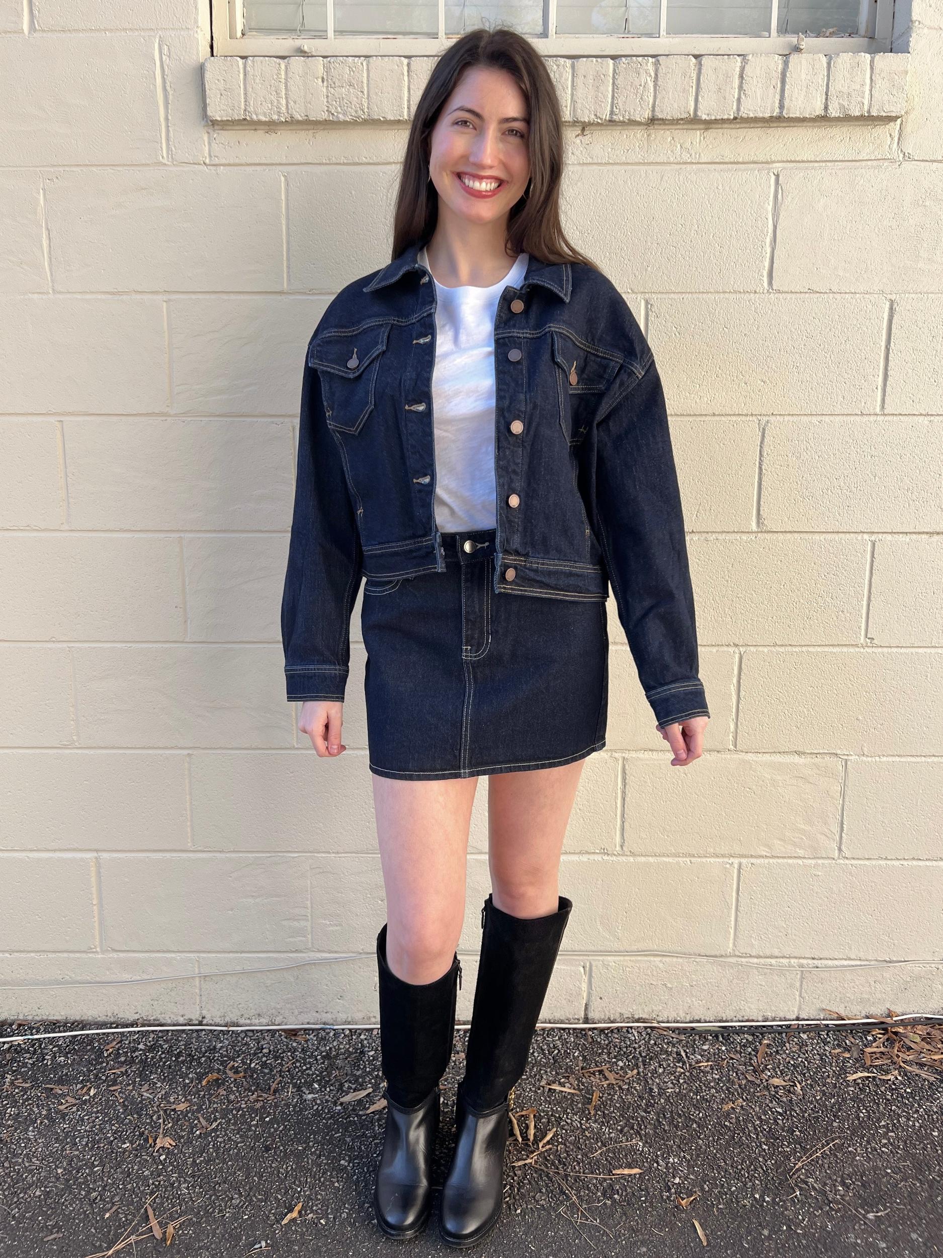 Harley Dark Wash Denim Jacket Product Image