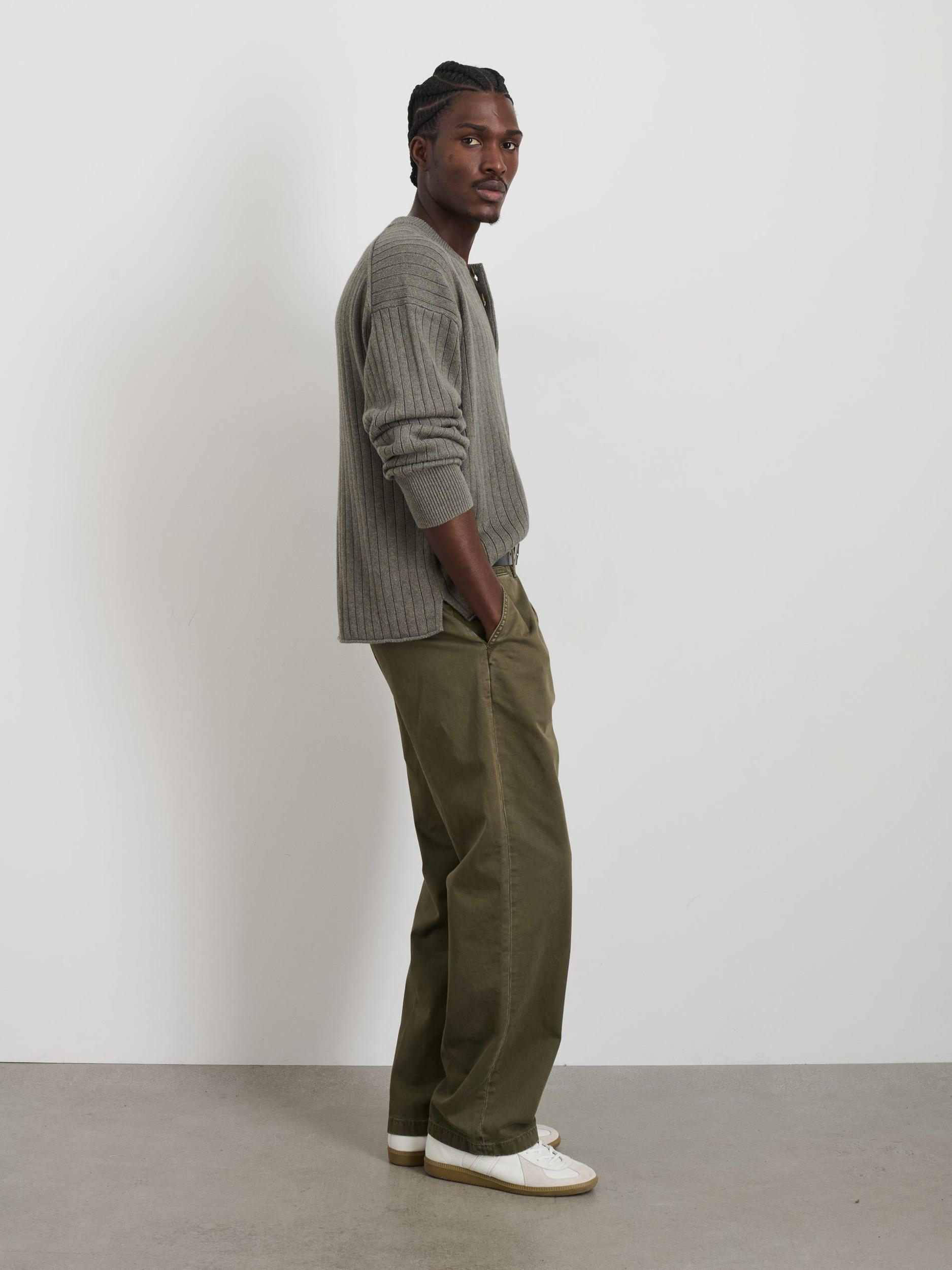 Sawyer Ribbed Henley Sweater Product Image