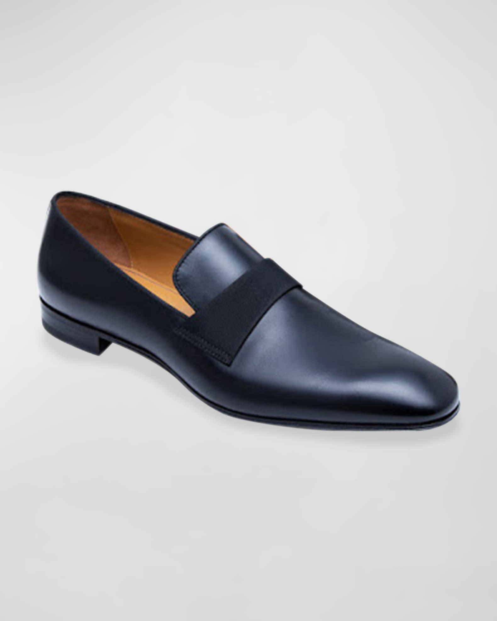 Mens Thorne Pebble-Grained Leather Penny Loafers Product Image