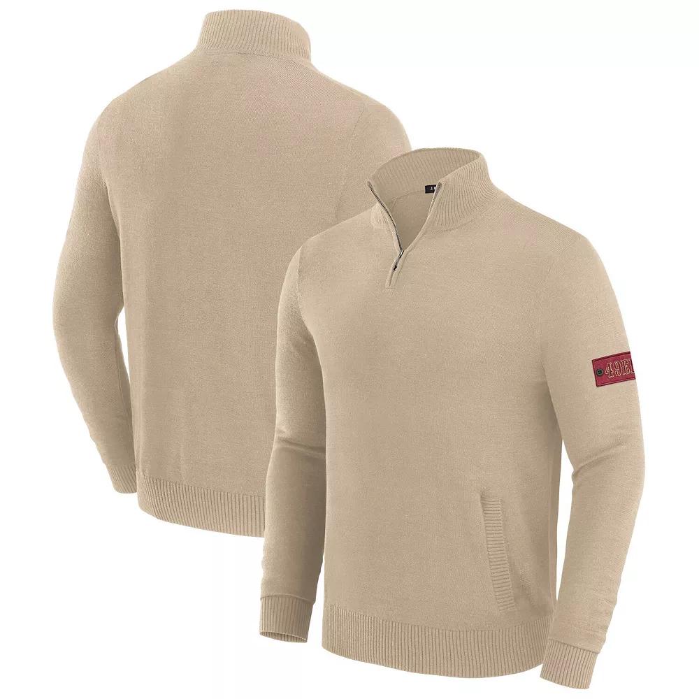 Men's J. Palmer Cream San Francisco 49ers Franchise Quarter-Zip Sweater,  Product Image