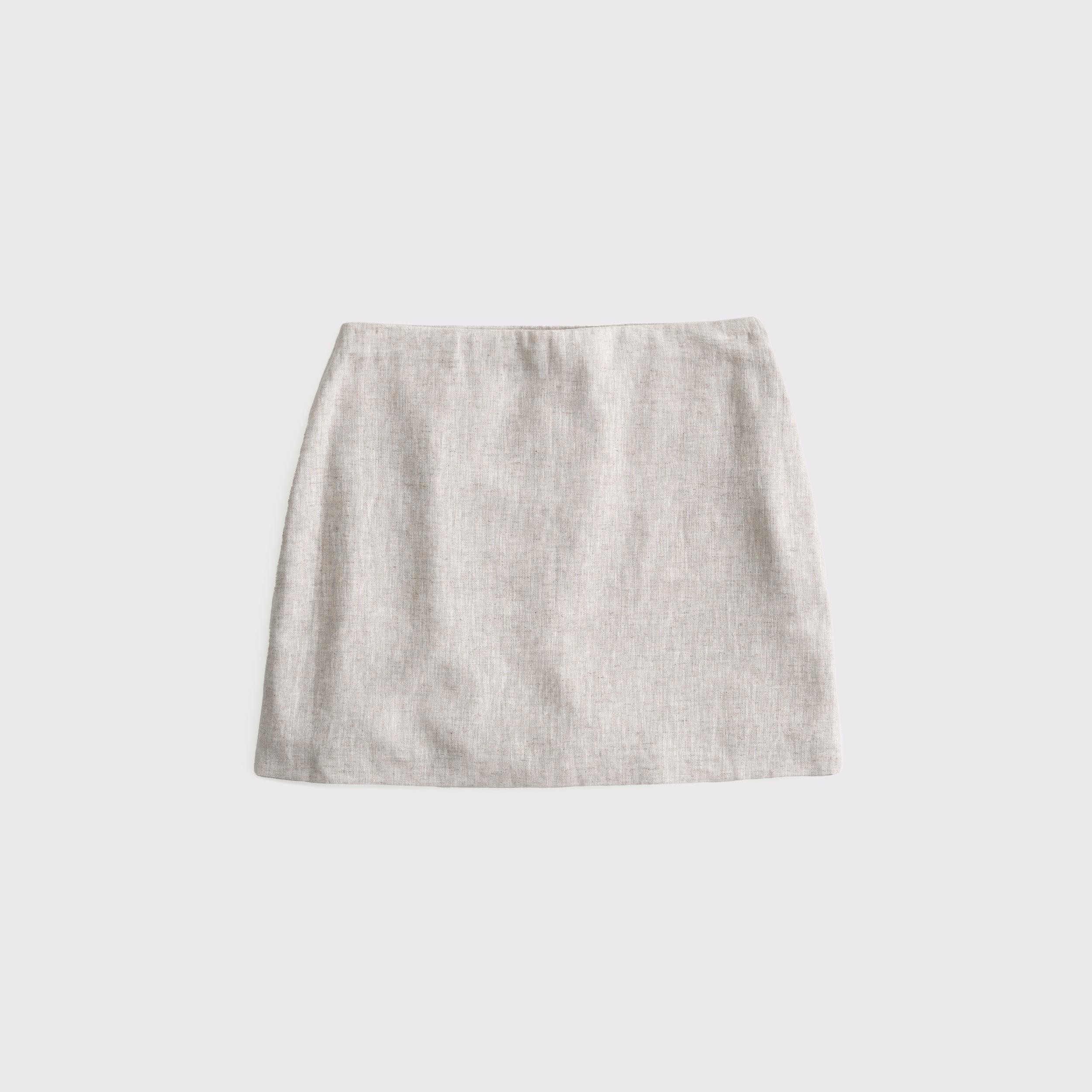 The A&F Scarlett Linen-Blend Mini Skort Product Image