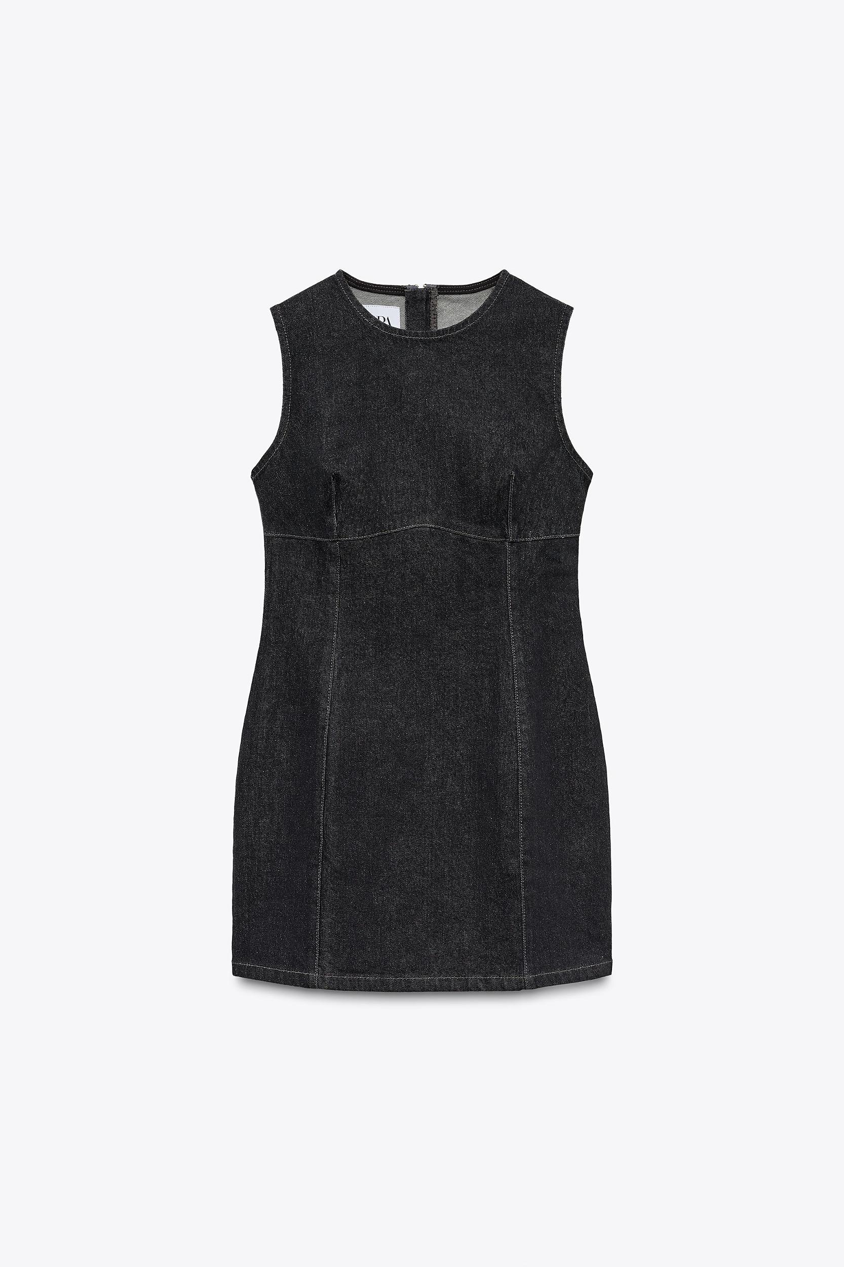 DENIM EFFECT MINI DRESS Product Image