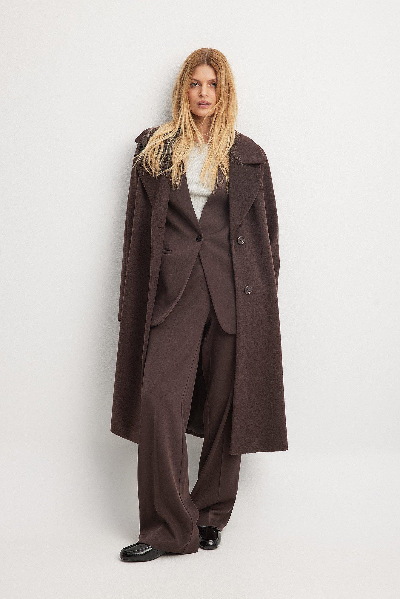 Straight Low Waist Suit Pants Product Image