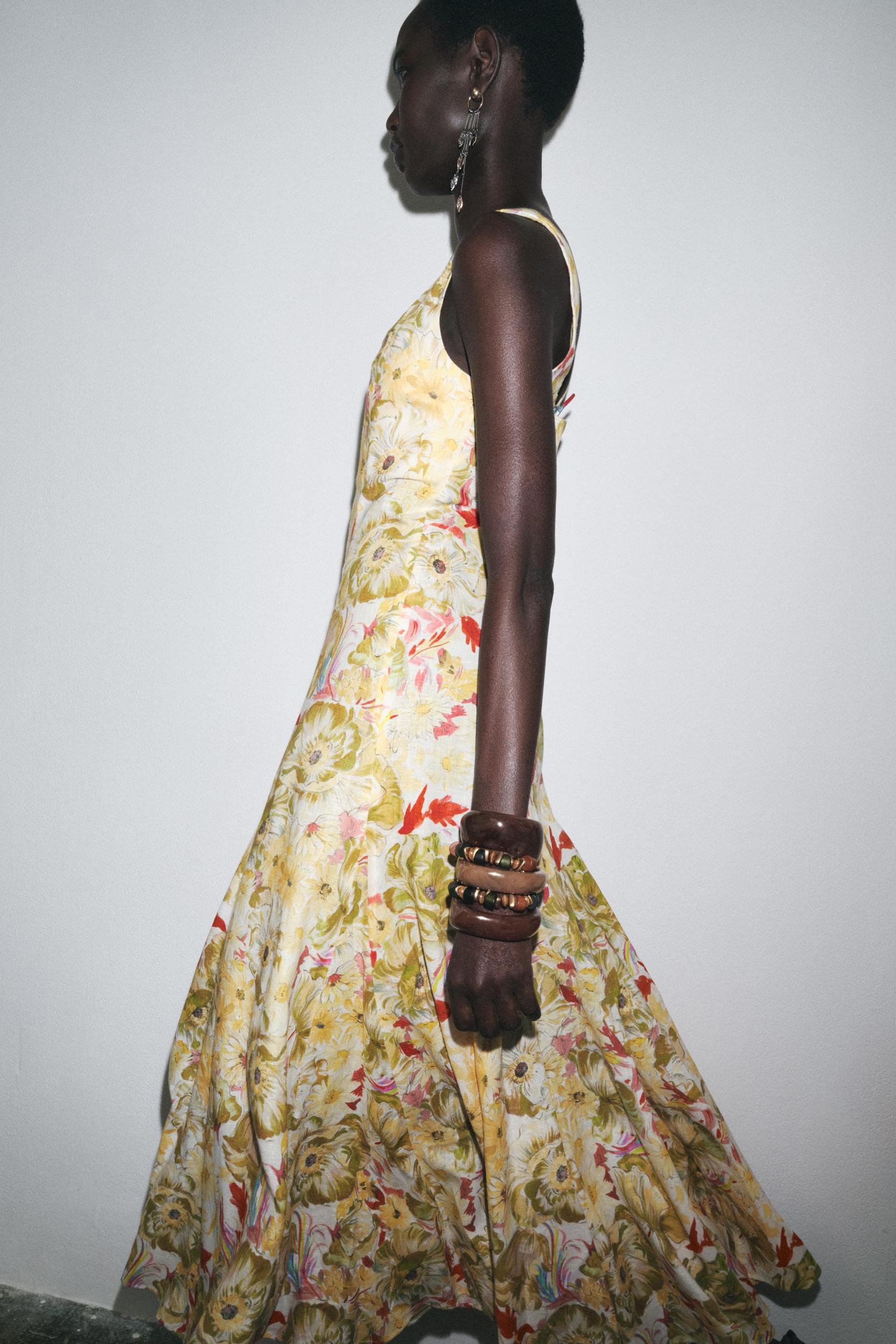 ZW COLLECTION LINEN PRINT DRESS Product Image