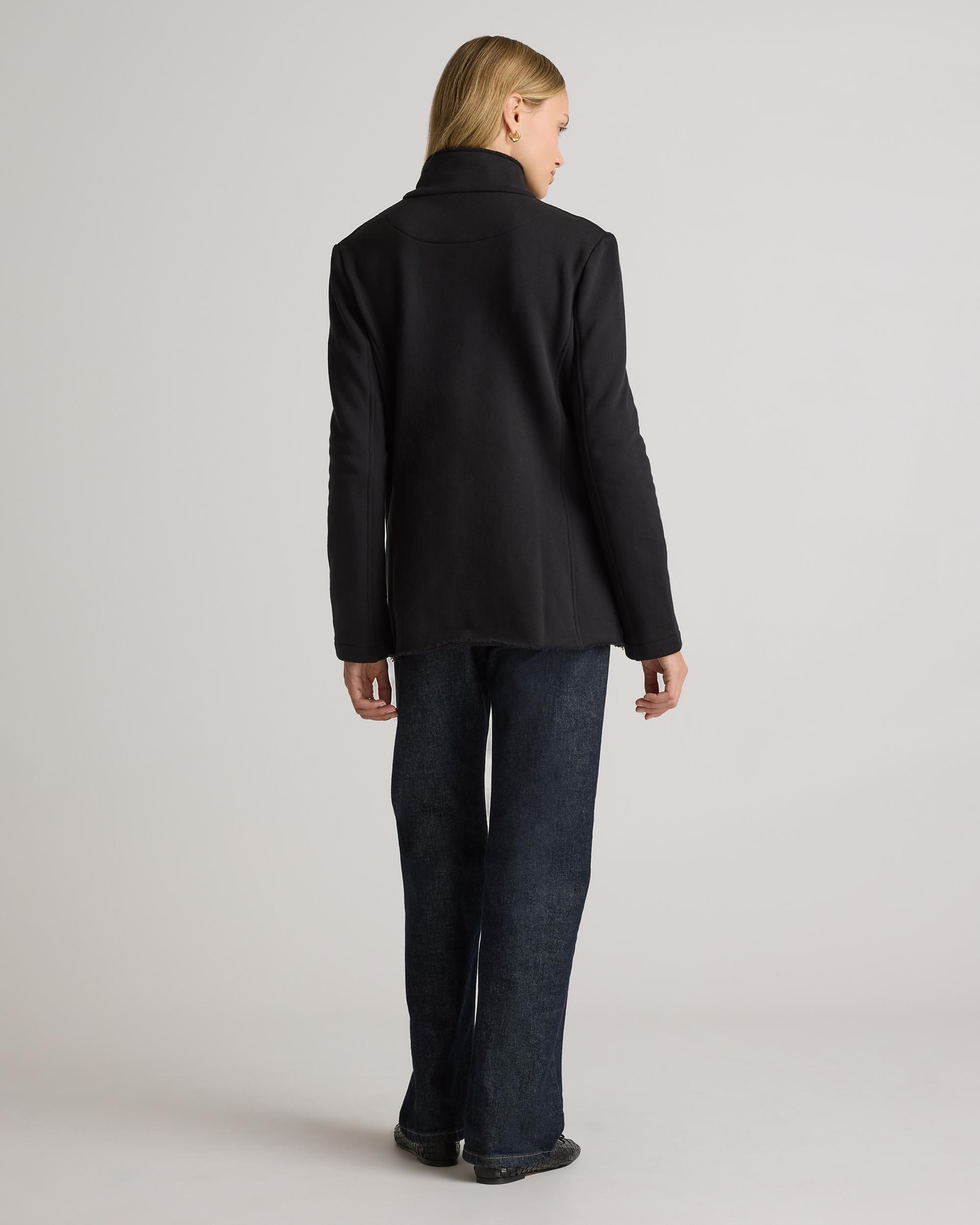Quince | Women's French Terry Fleece Peacoat Organic Cotton Product Image