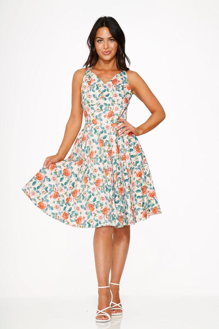 Pink Floral Swing Dress Product Image