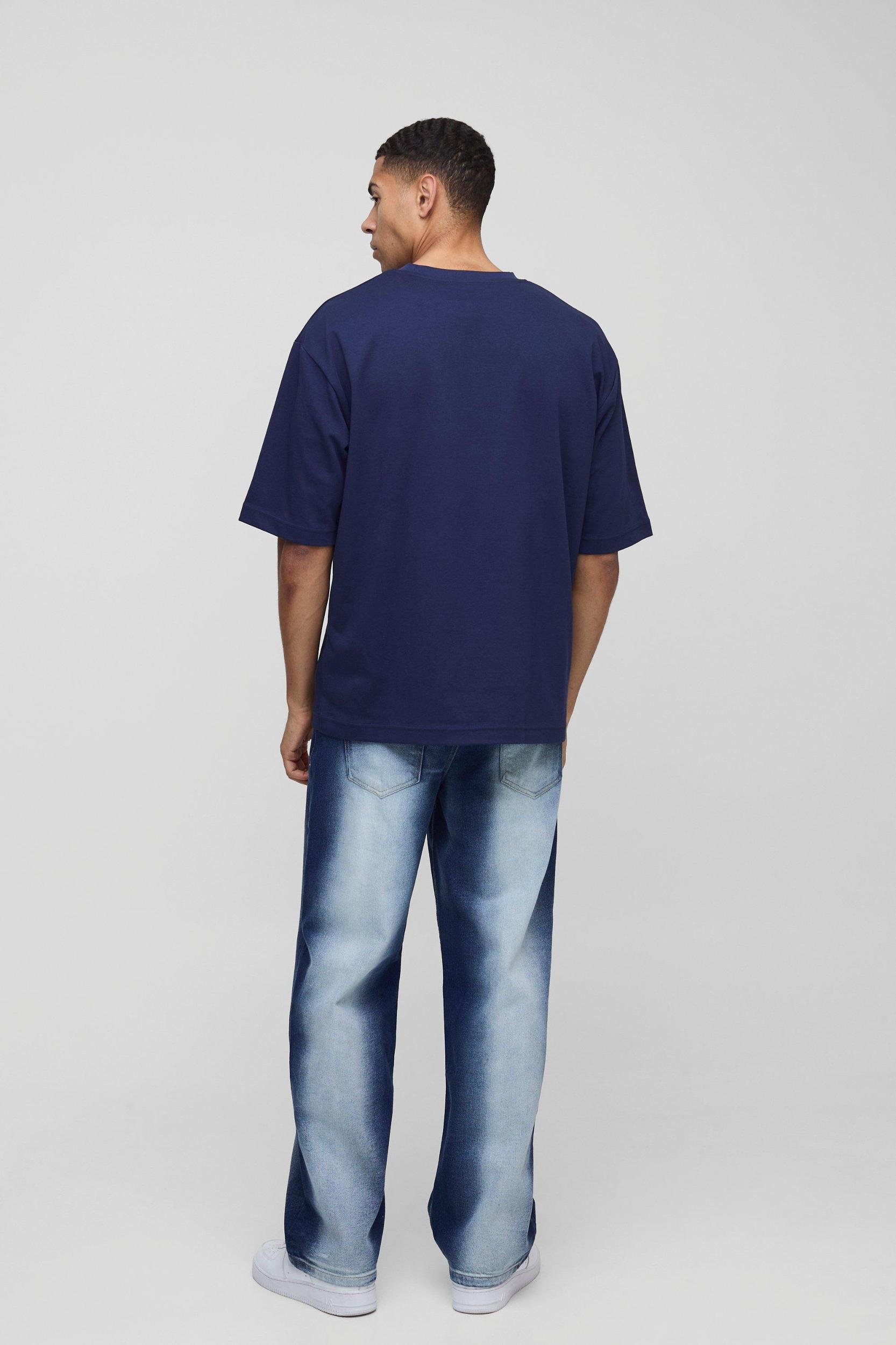 Relaxed Fit Bleached Washed Jeans | boohooMAN USA Product Image