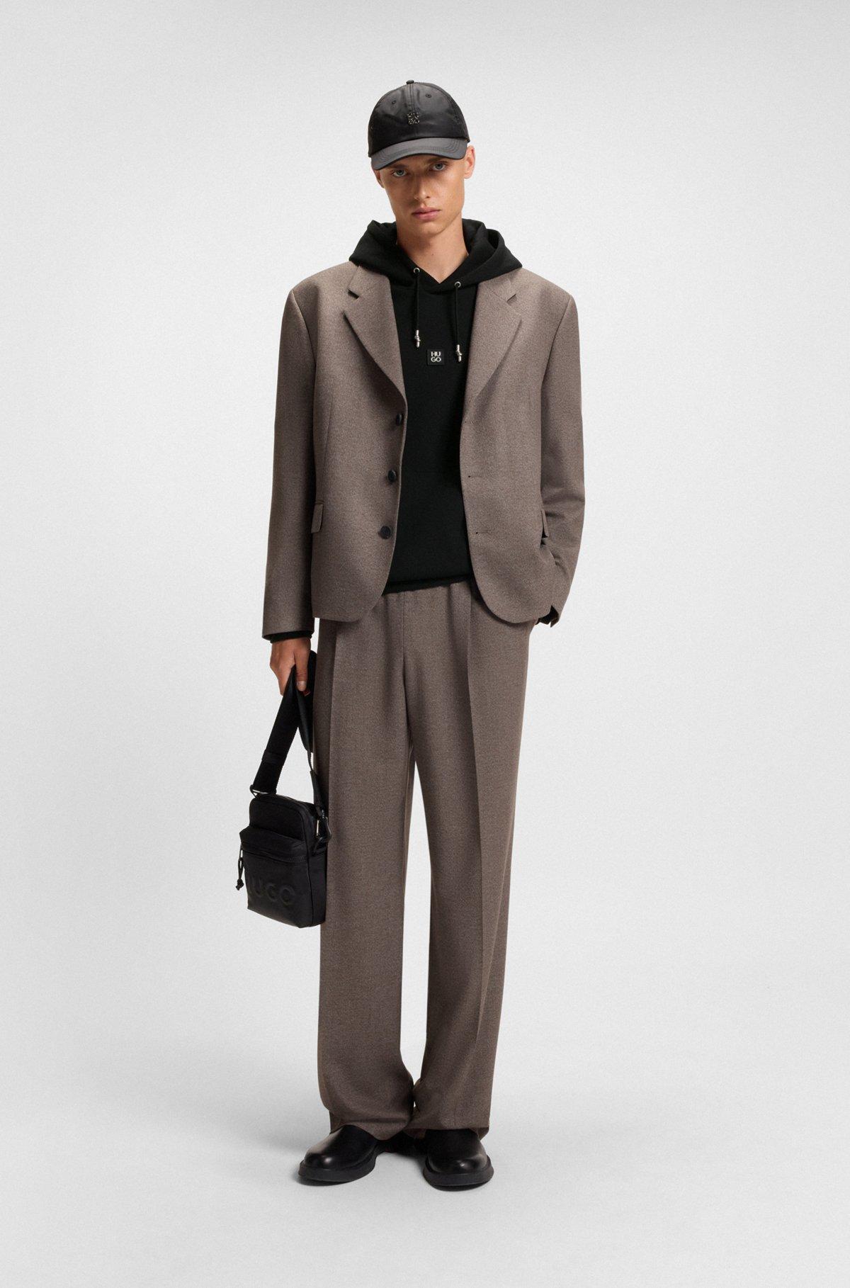 HUGO - Hoodie with stacked logo - Black Product Image