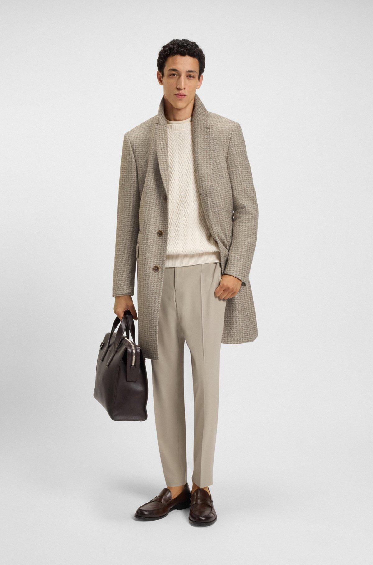 Slim-fit coat with detachable inner Product Image