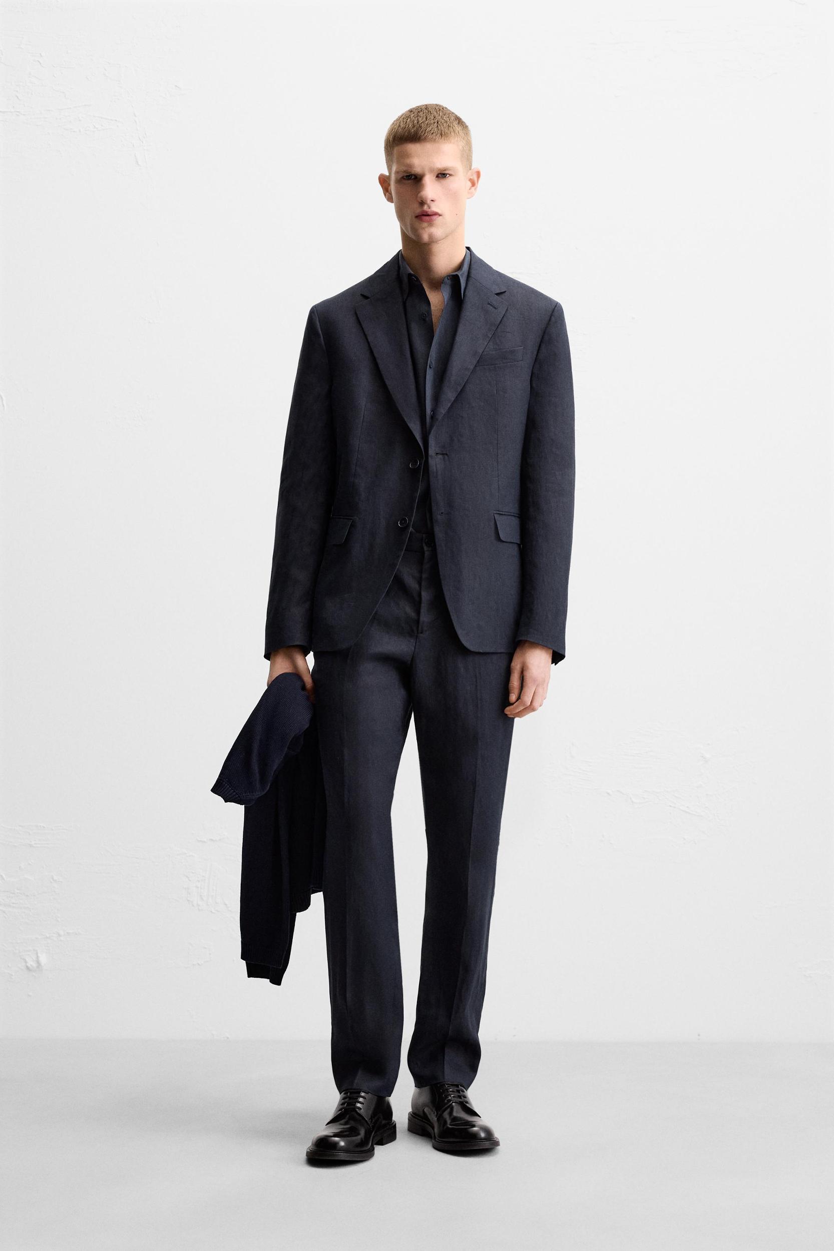 100% LINEN SUIT BLAZER Product Image