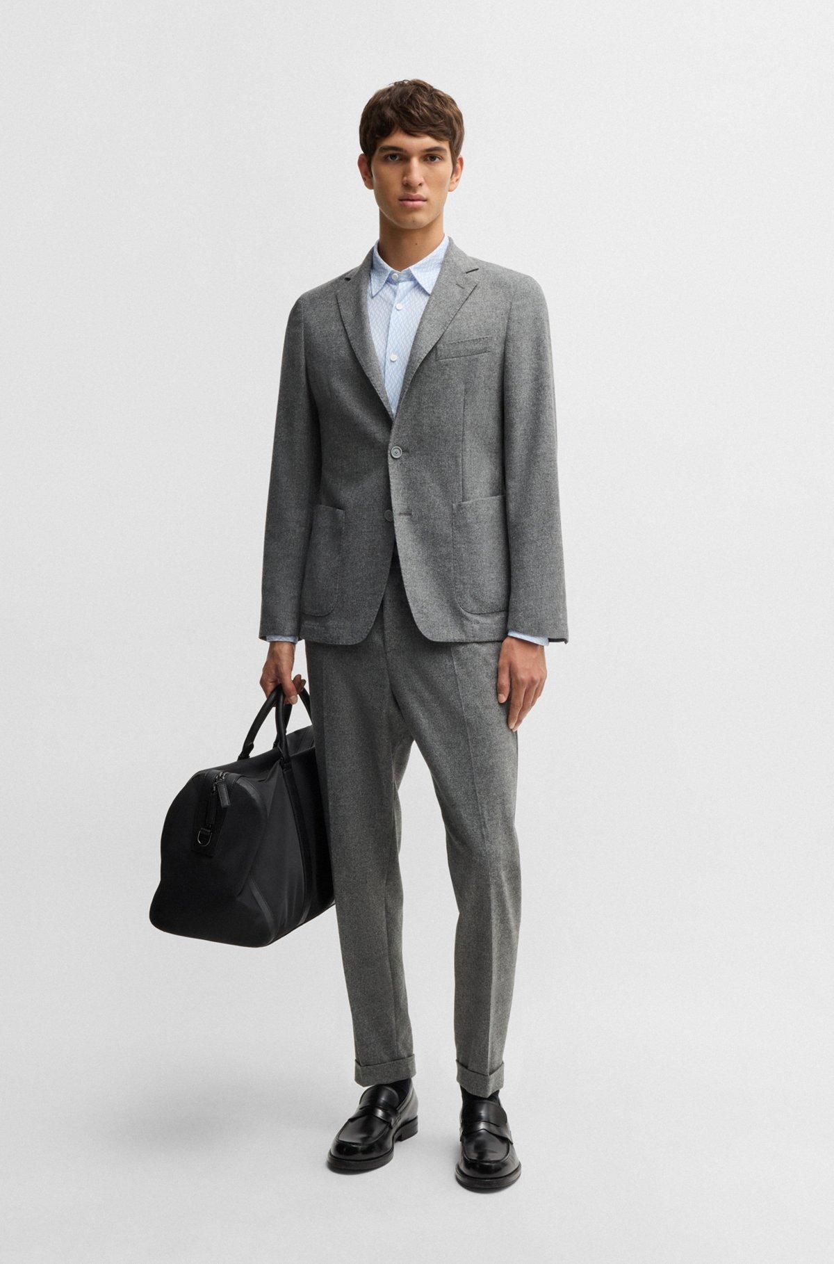 Slim-fit shirt in printed performance-stretch jersey Product Image