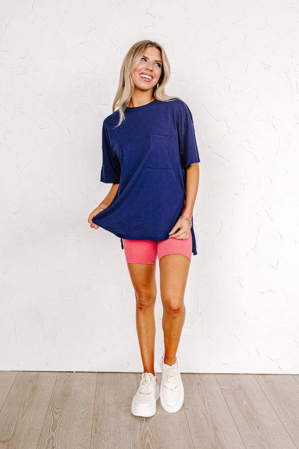 Chic And Sincere Shift Tee In Navy Product Image