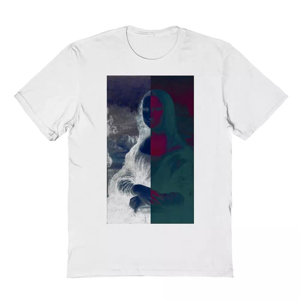 Men's Fine Art - Da Vinci Hologram Graphic Tee, Size: XXL, White Product Image