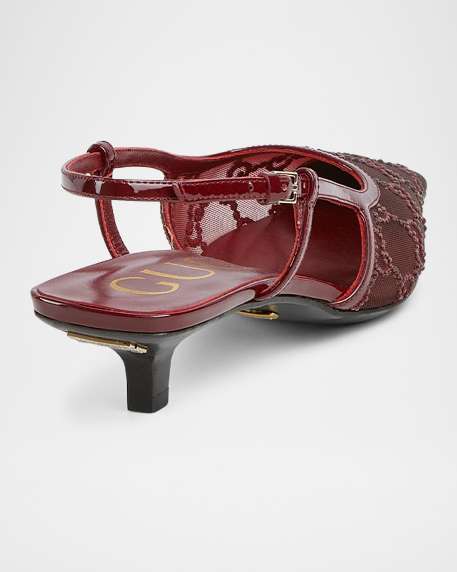 Demi Crystal Mesh Slingback Pumps Product Image