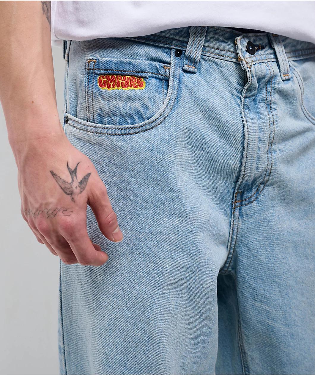 Empyre Loose Fit Light Wash Denim Skate Jeans Product Image