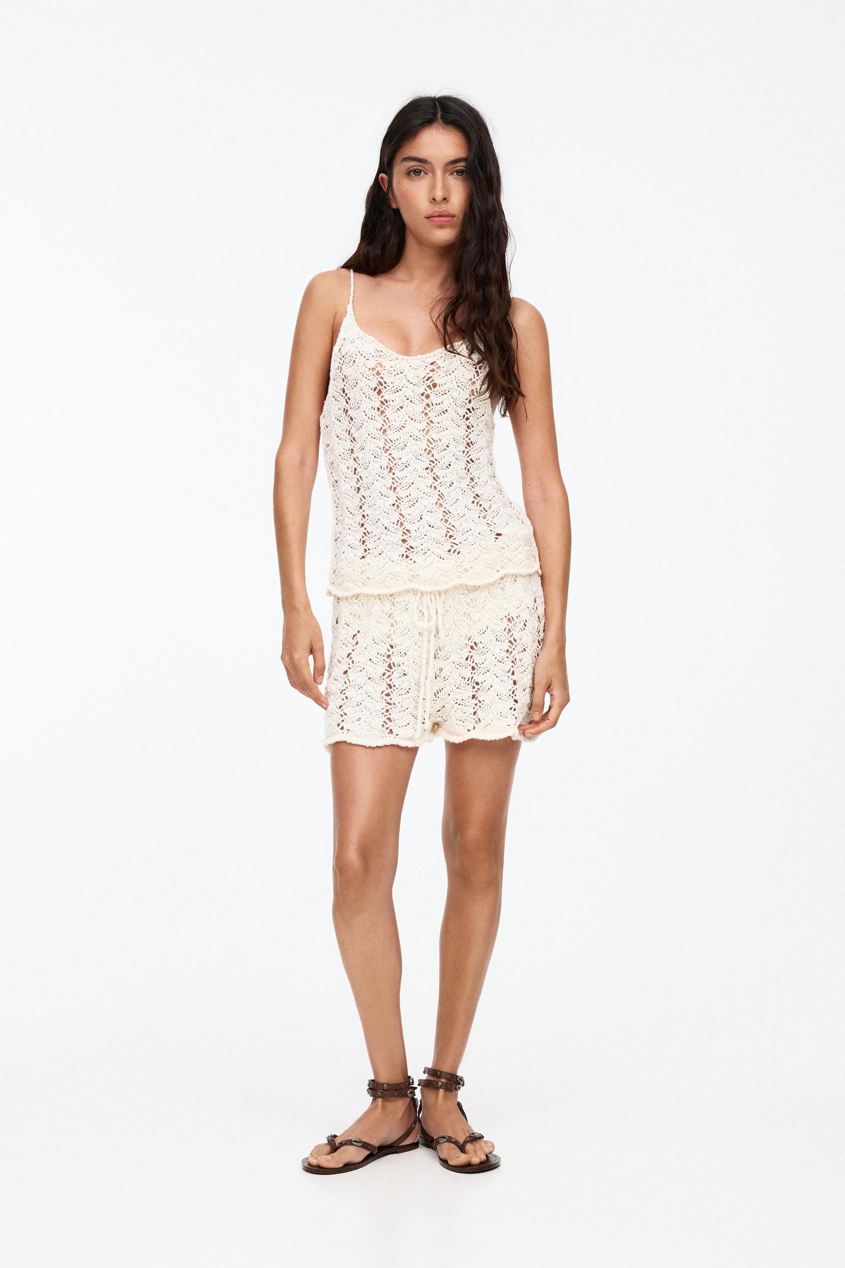 Strappy crochet top Product Image