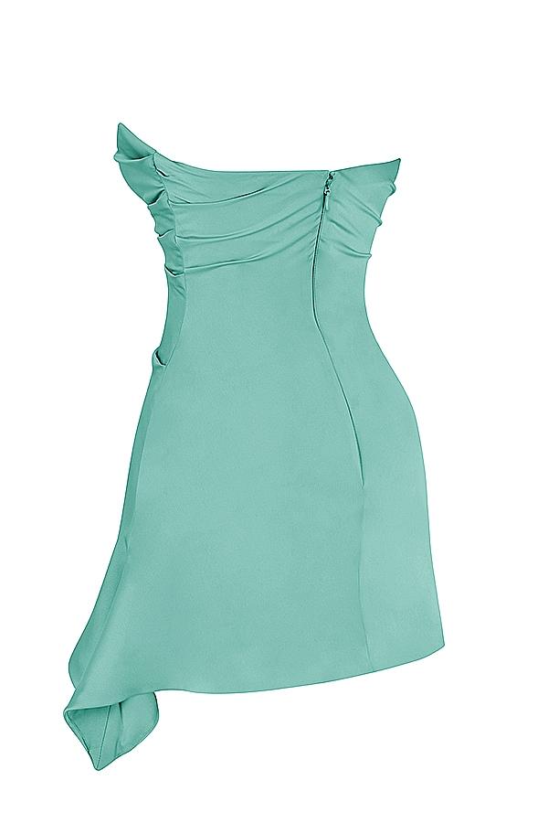 Jasmine  jade draped strapless corset dress Product Image