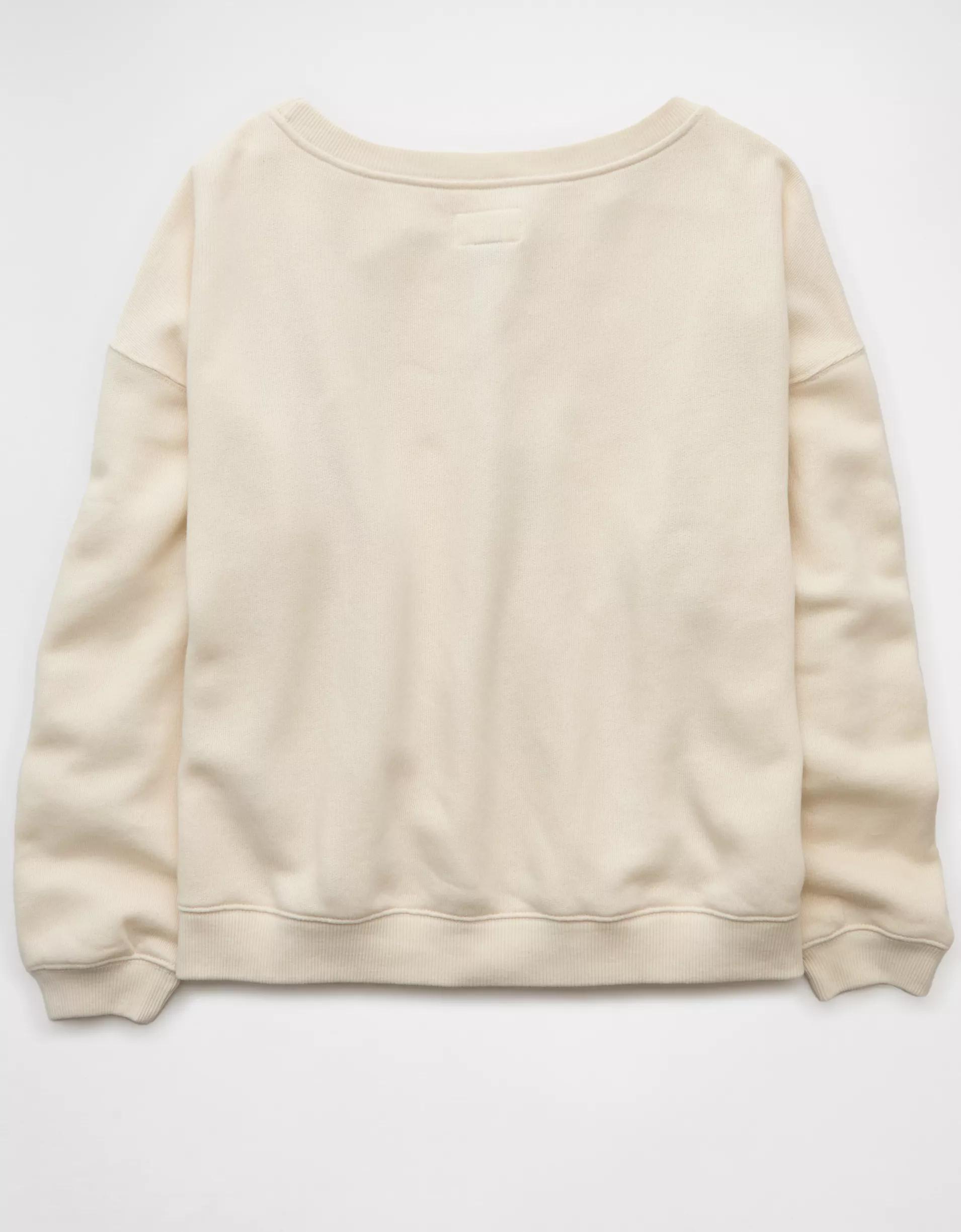 AE Off The Shoulder Destination Graphic Sweatshirt Product Image