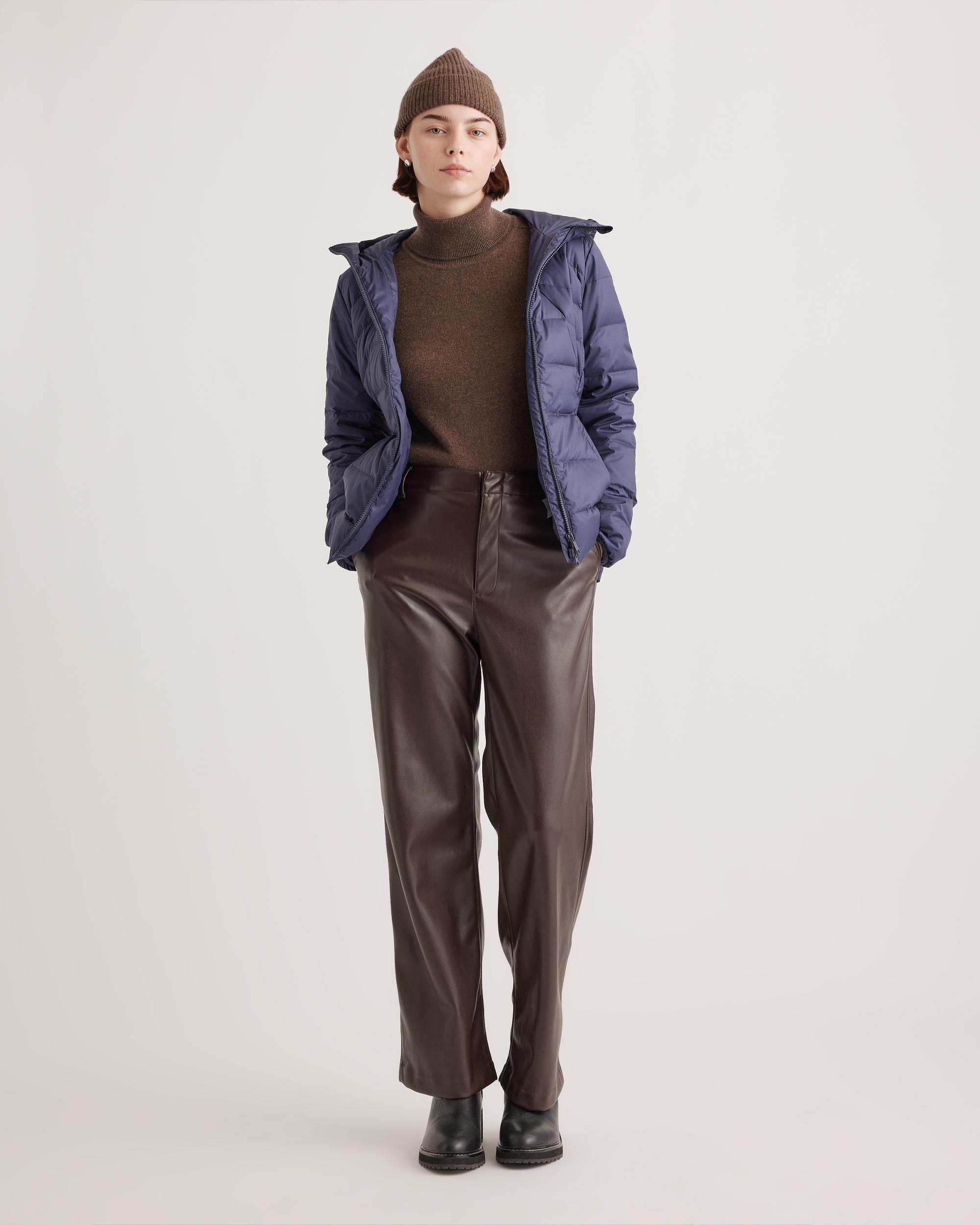 Quince | Women's Lightweight Down Packable Puffer Hooded Jacket Recycled Polyester Product Image