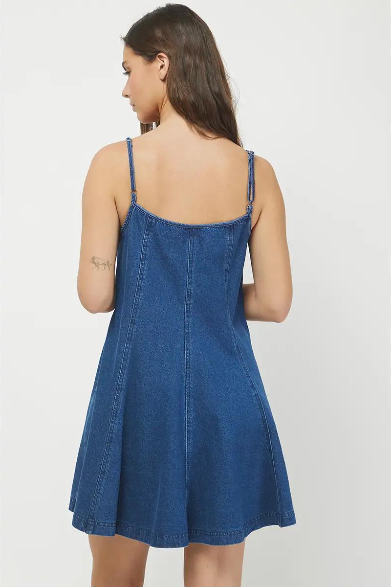 Cami Denim Mini Dress Product Image