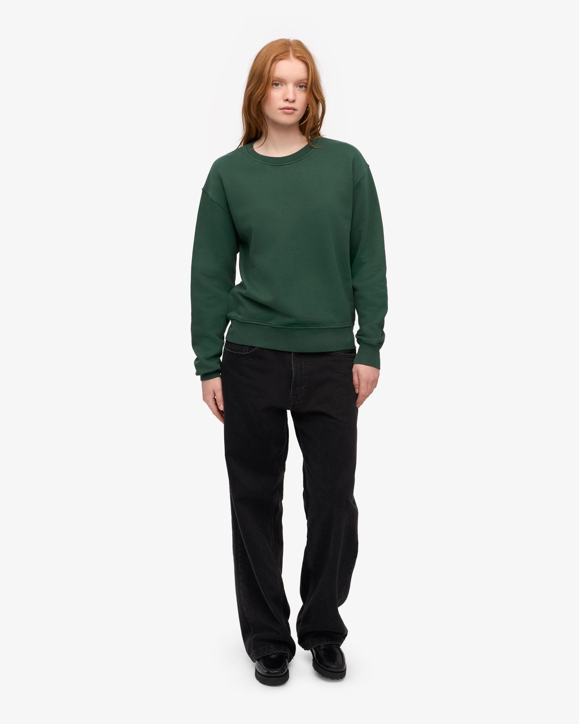 Women Classic Organic Crew - Emerald Green Product Image