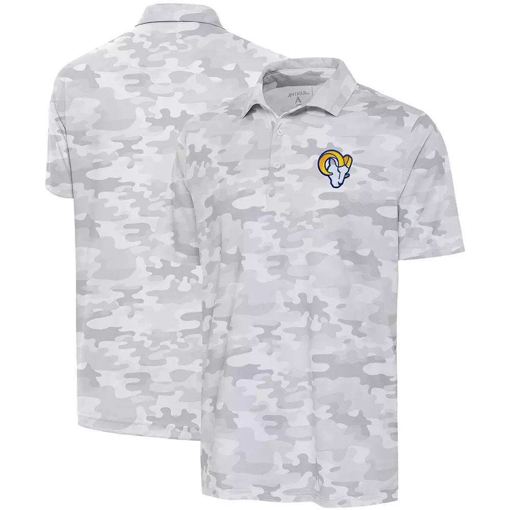 Men's Antigua White Los Angeles Rams Collide Polo,  Product Image