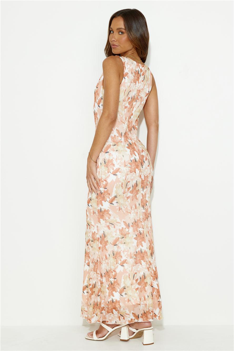 Paint Me Maxi Dress Orange Product Image