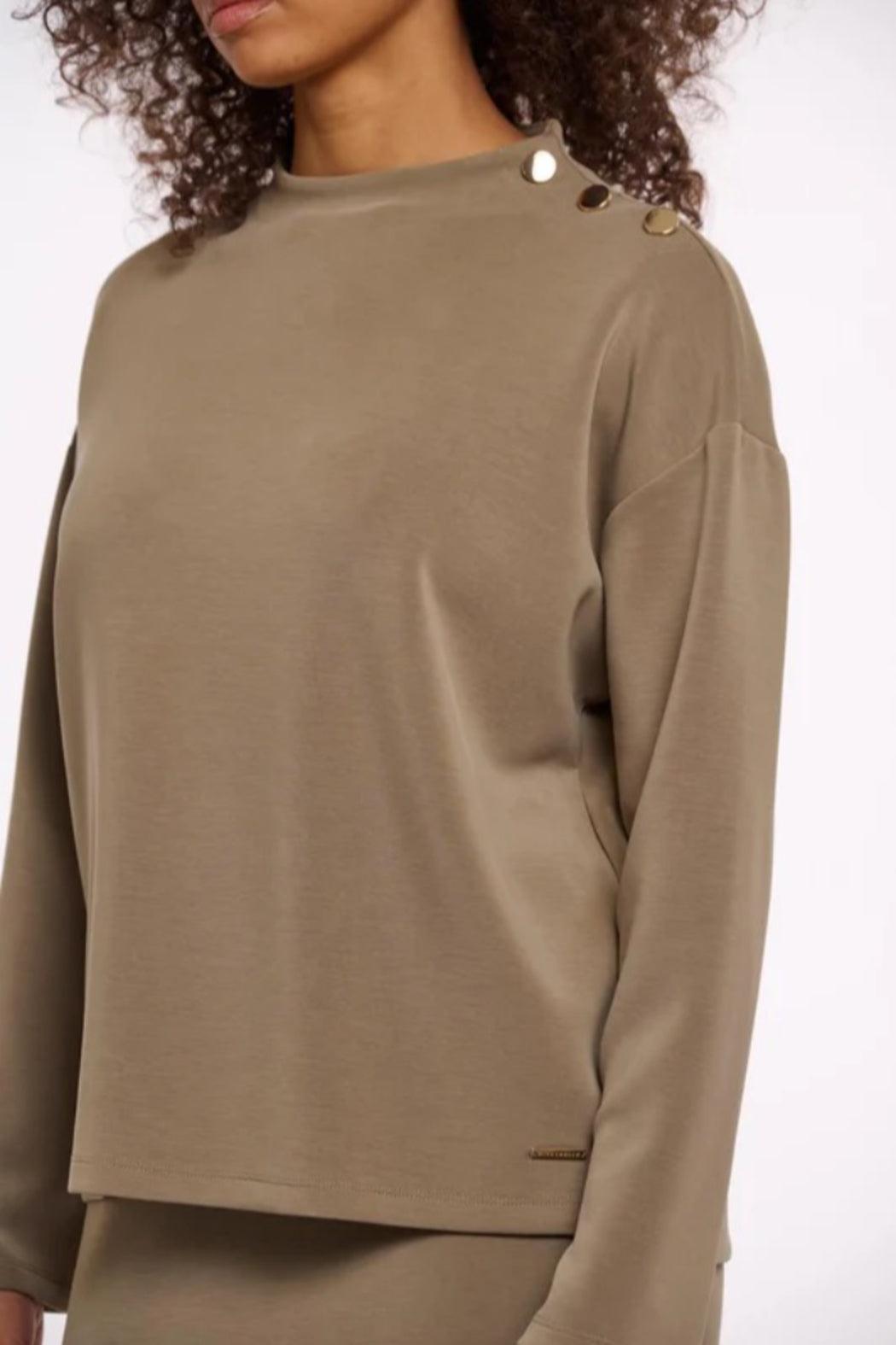 Wide Top Long Sleeve Dark Khak Product Image