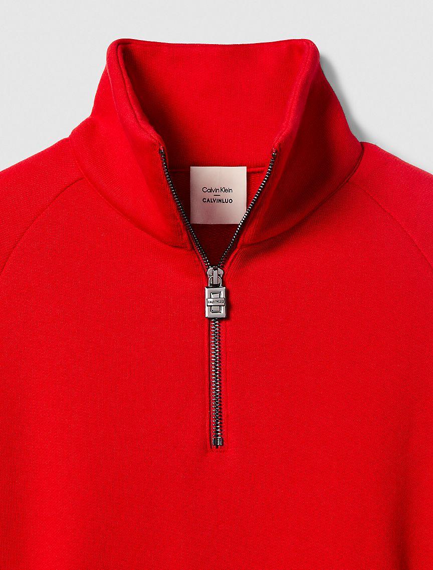 Terry Zip Polo Sweatshirt Product Image