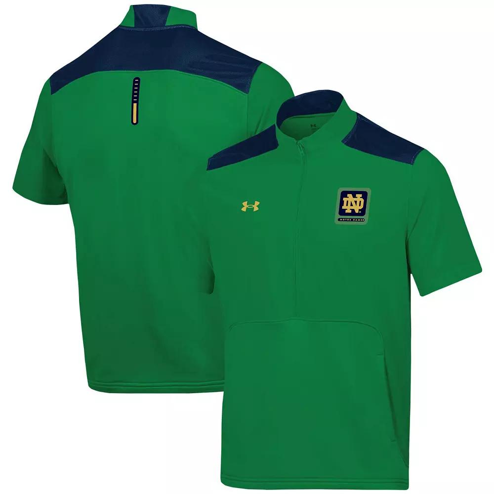 Men's Under Armour Green Notre Dame Fighting Irish Motivate Half-Zip Jacket,  Product Image