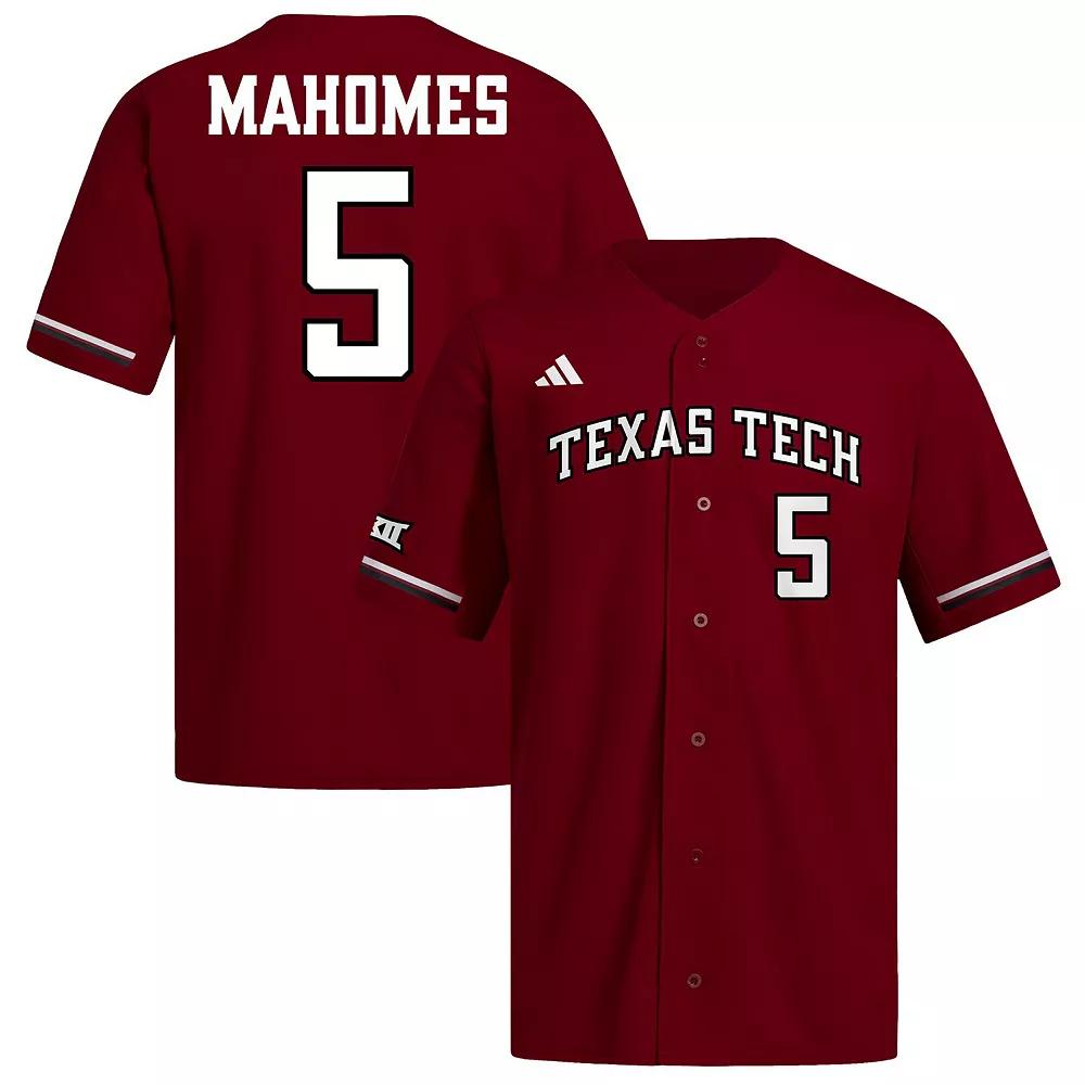 Men's adidas Patrick Mahomes Red Texas Tech Red Raiders Replica Baseball Jersey,  Product Image