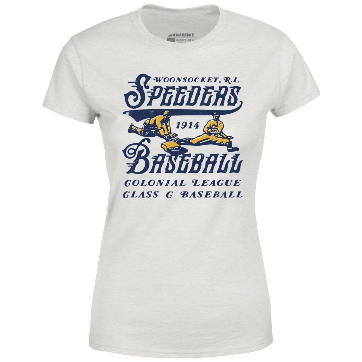 Woonsocket Speeders - Rhode Island - Vintage Defunct Baseball Teams - Women's T-Shirt Female Product Image