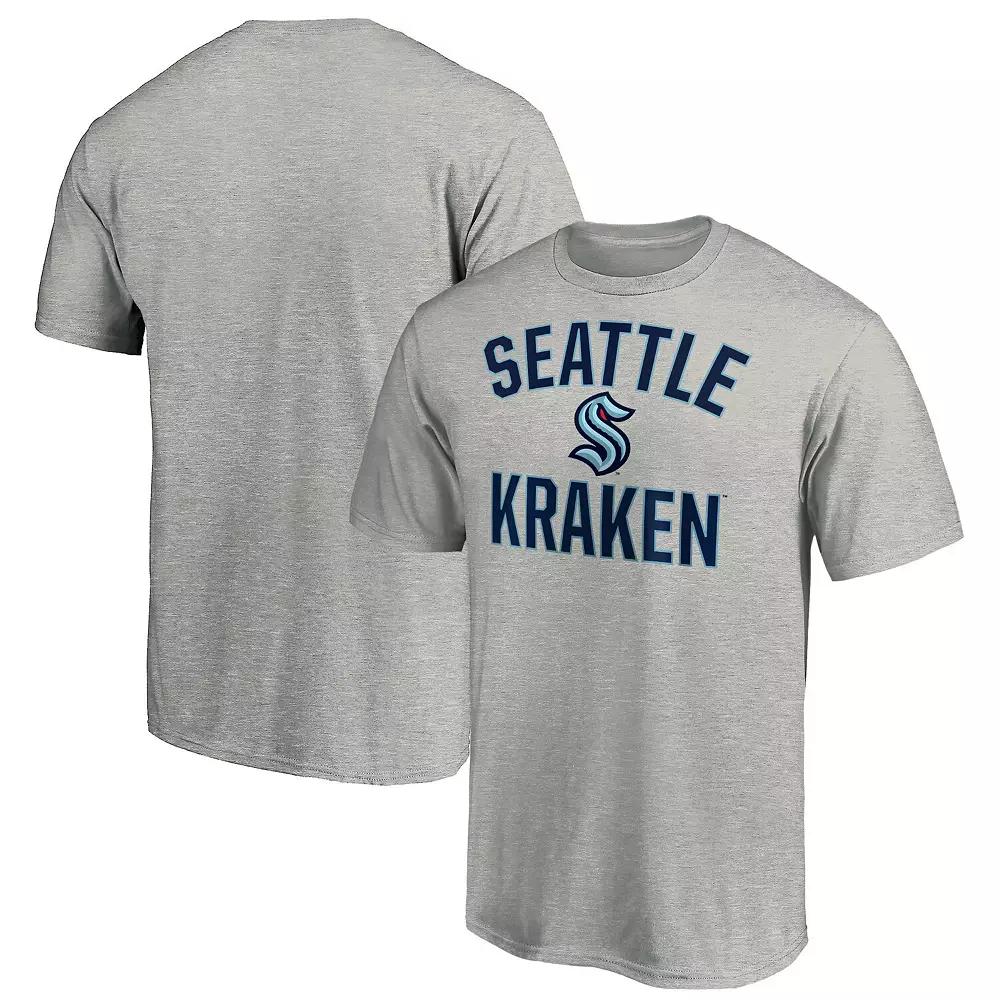 Men's Fanatics Branded Heather Gray Seattle Kraken Victory Arch T-Shirt,  Product Image