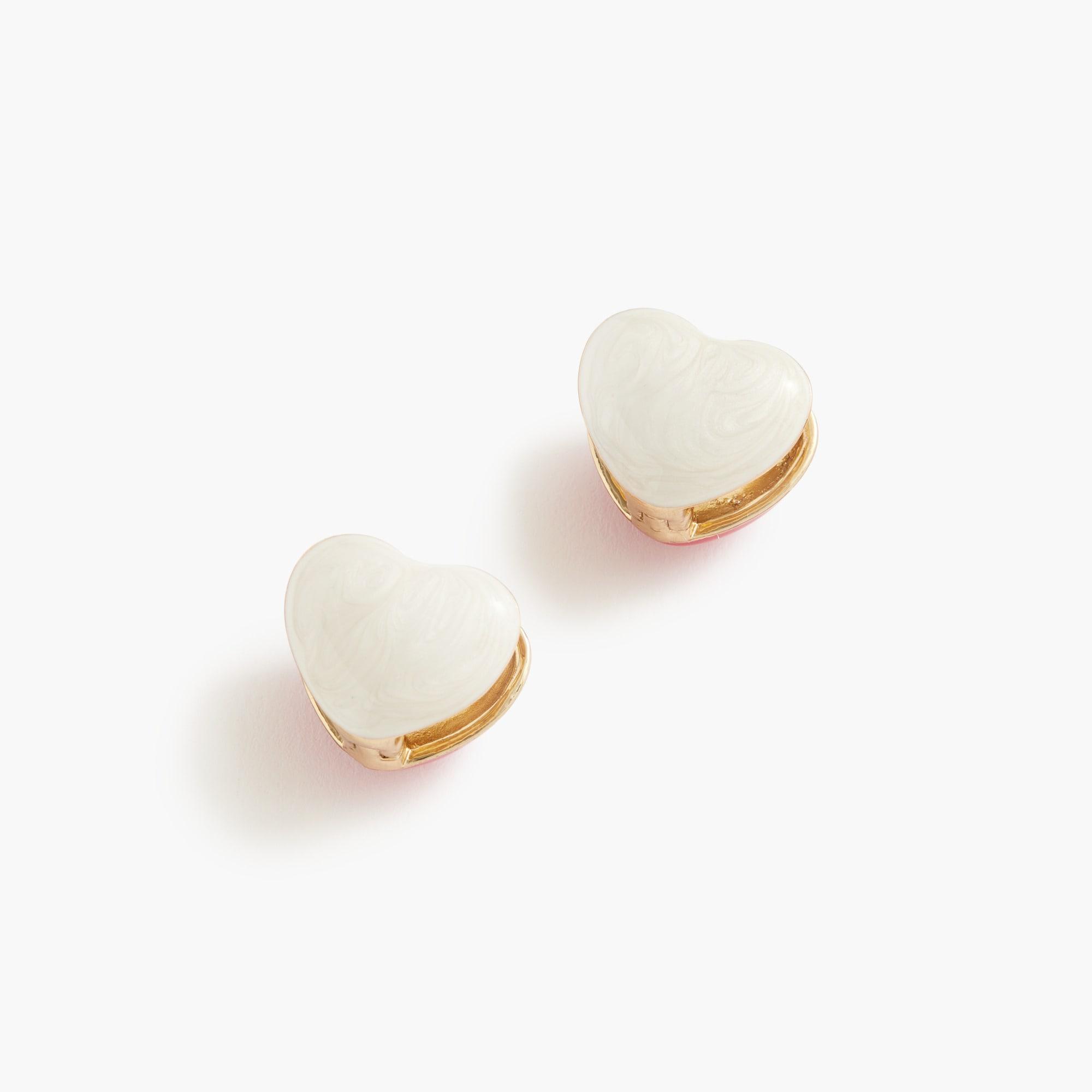 Double-sided heart stud earrings Product Image