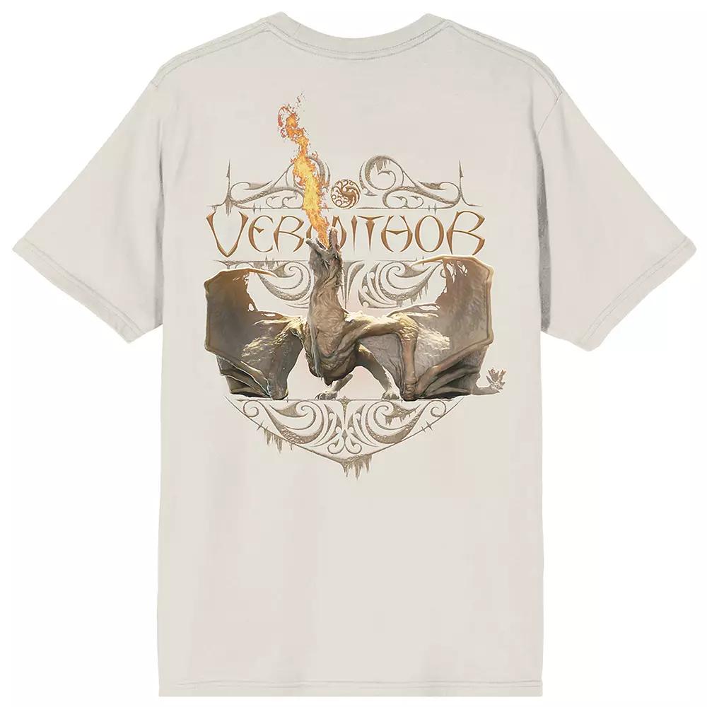 Men's House of the Dragon Fire Graphic Tee, Size: XXL, Off White Product Image
