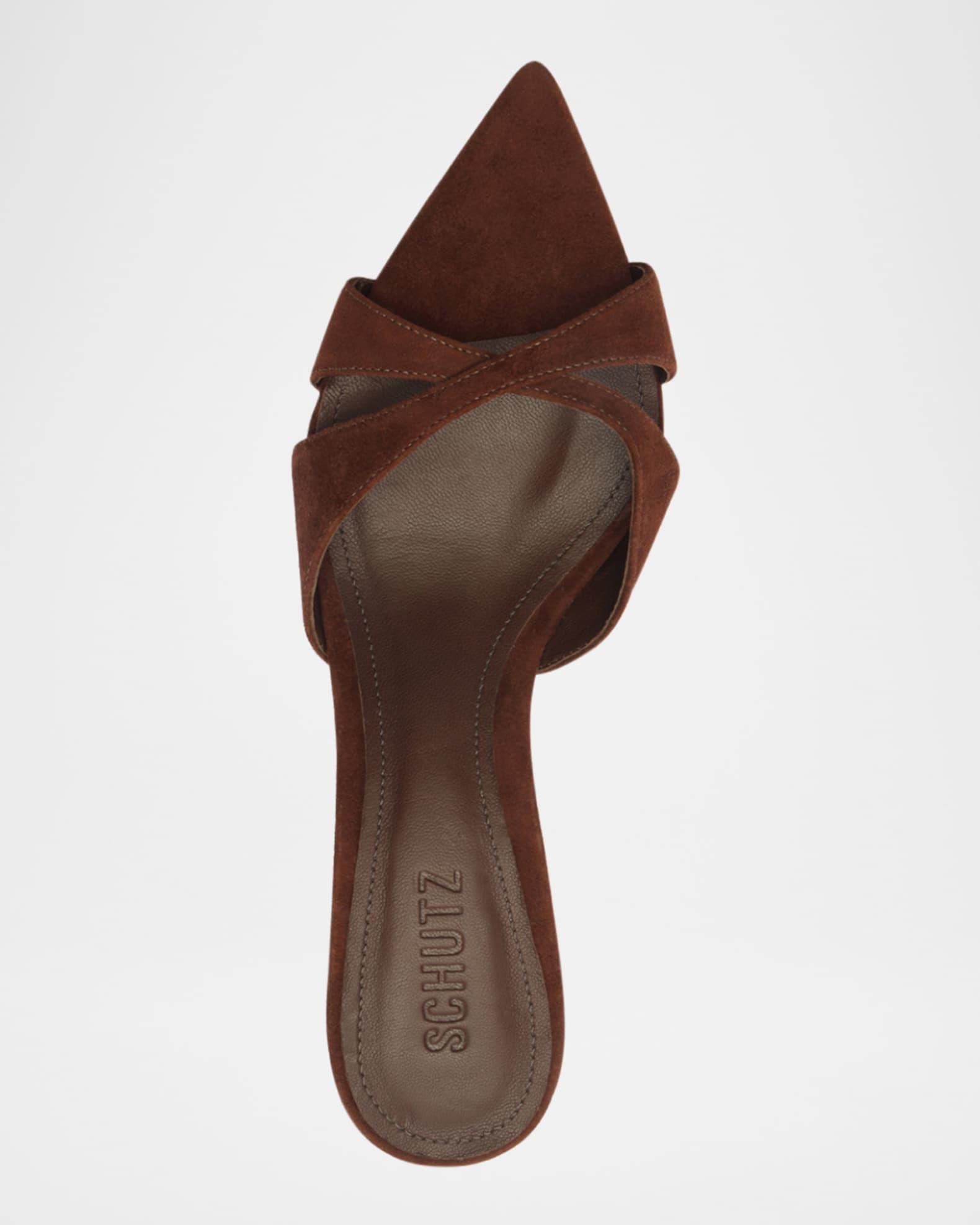 Hilda Suede Crisscross Stiletto Mules Product Image