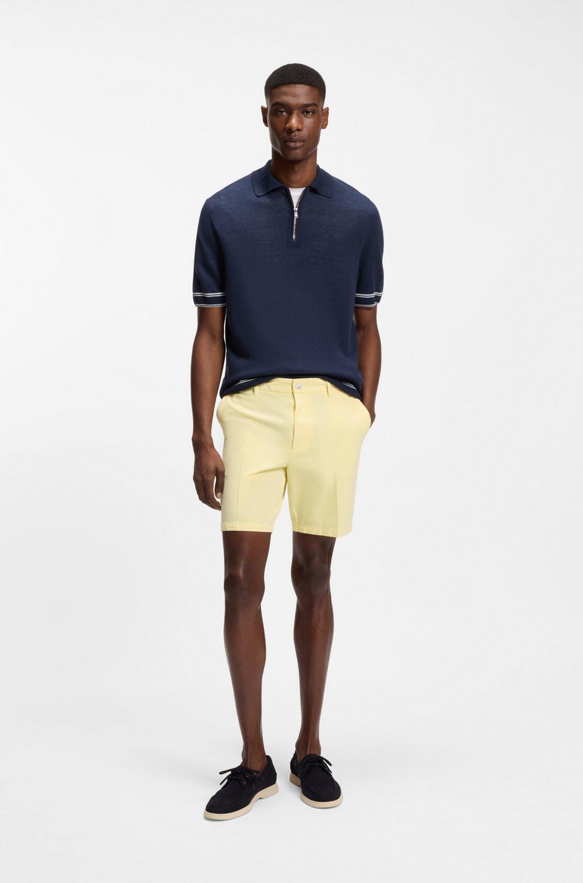 Modern-fit shorts in stretch-cotton twill Product Image