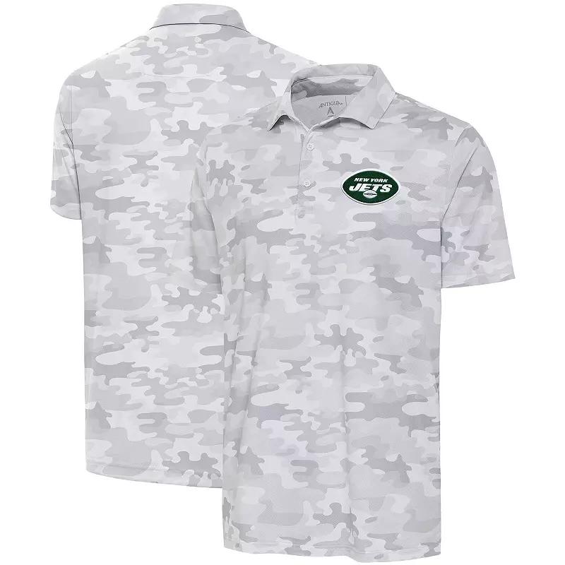 Men's Antigua White New York Jets Collide Polo, Size: Large Product Image