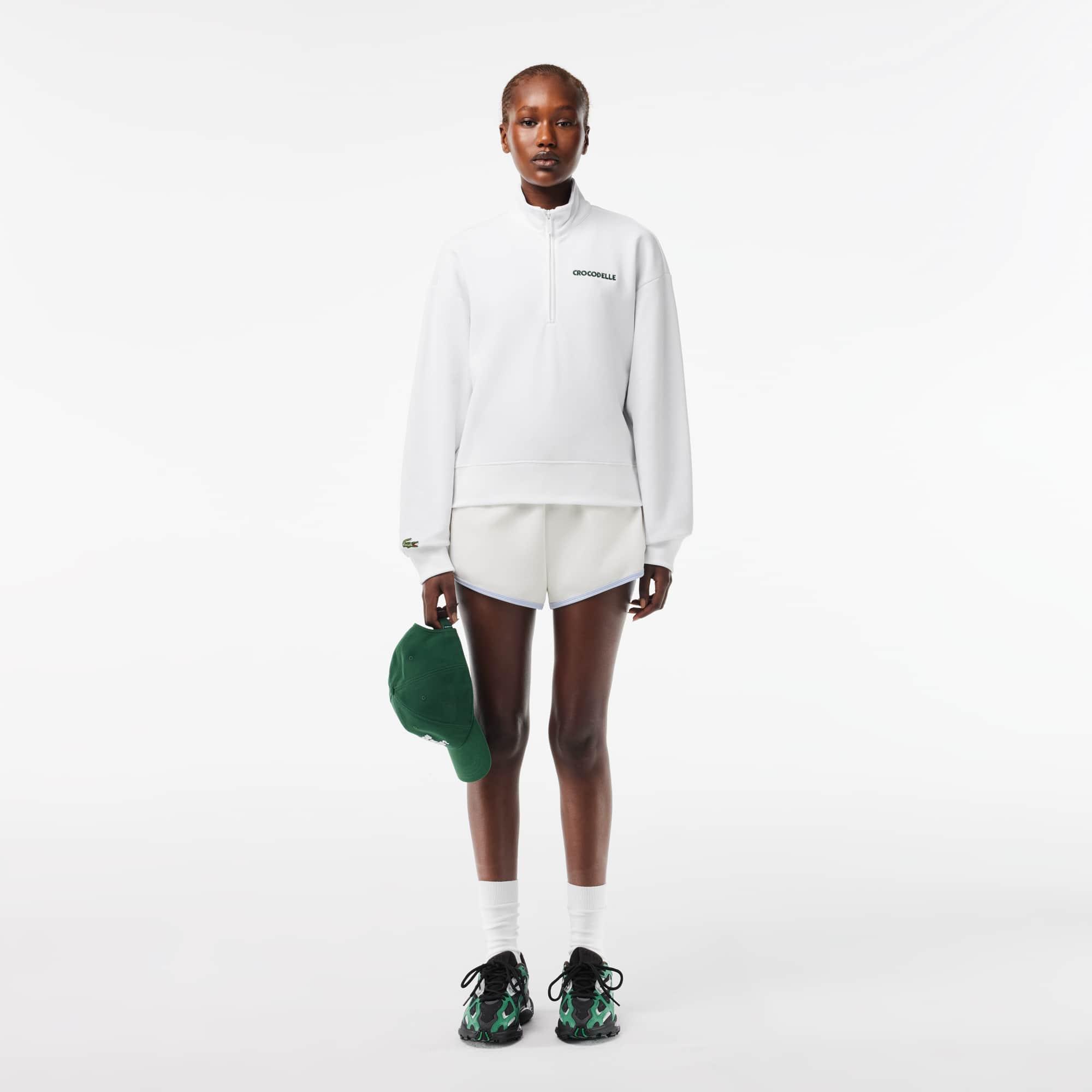 Women's Relaxed Fit Zip-Up Print Sweatshirt Product Image