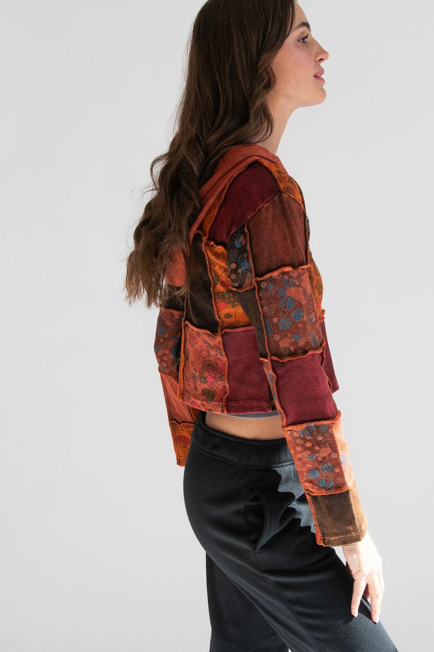Mushroom Patchwork Hoodie Product Image