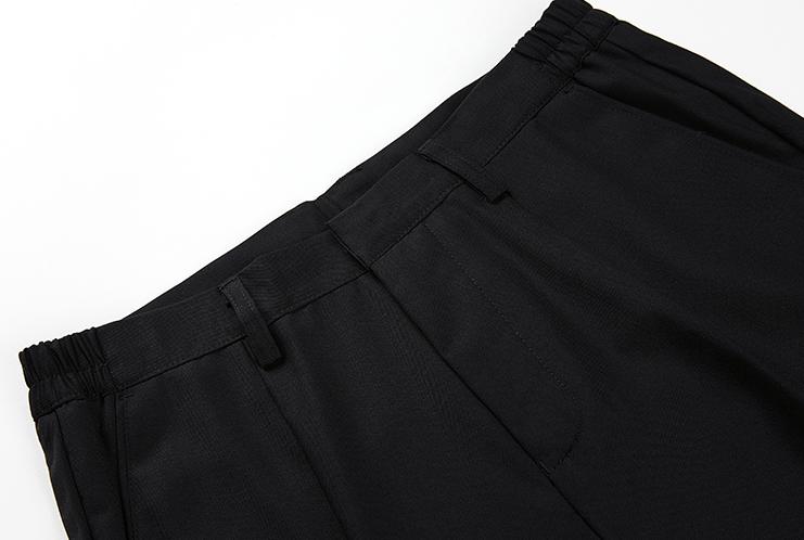RT No. 3157 BLACK WIDE STRAIGHT PANTS Product Image