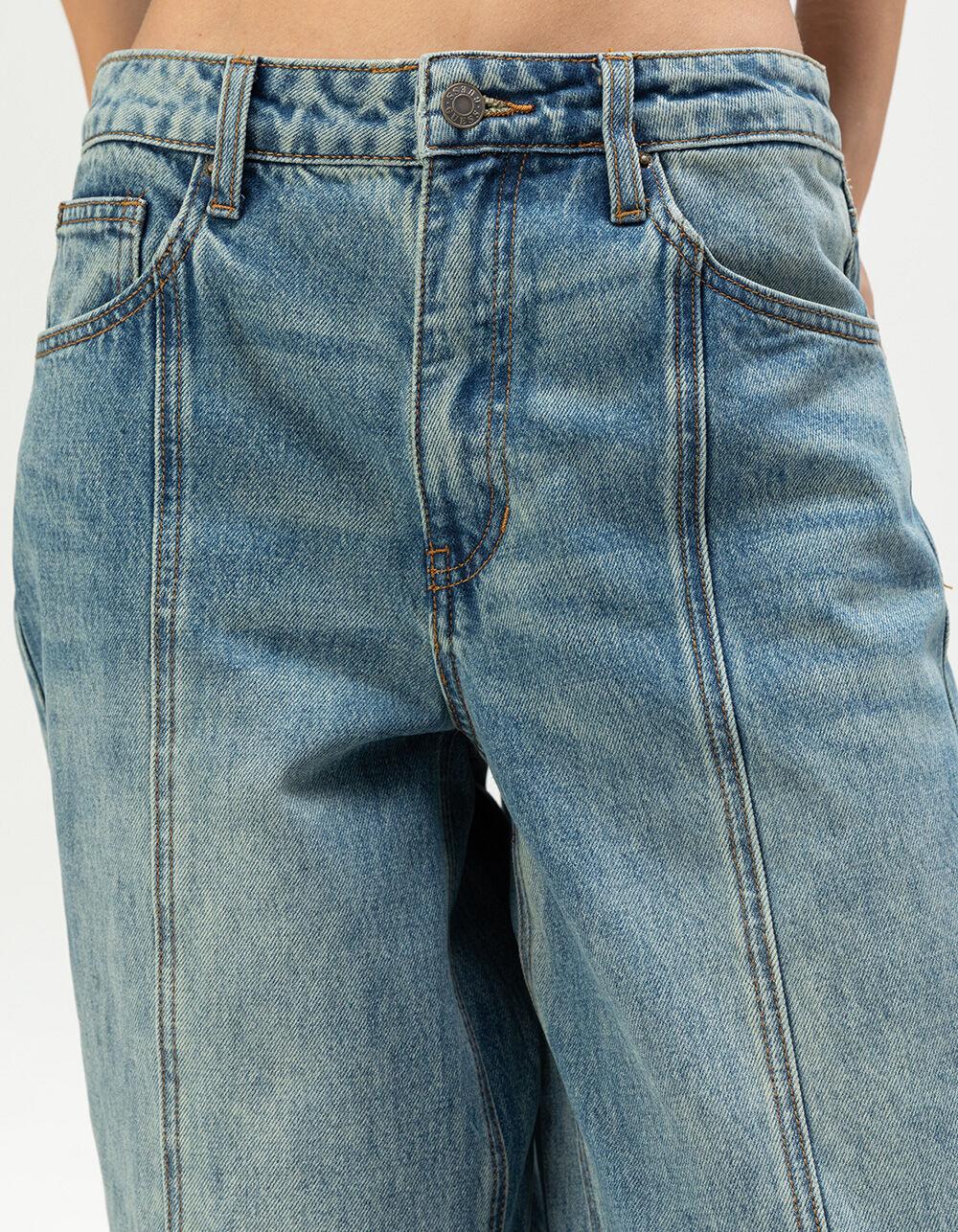 GUESS ORIGINALS Womens Tapered Baggy Jeans - MEDIUM WASH Product Image