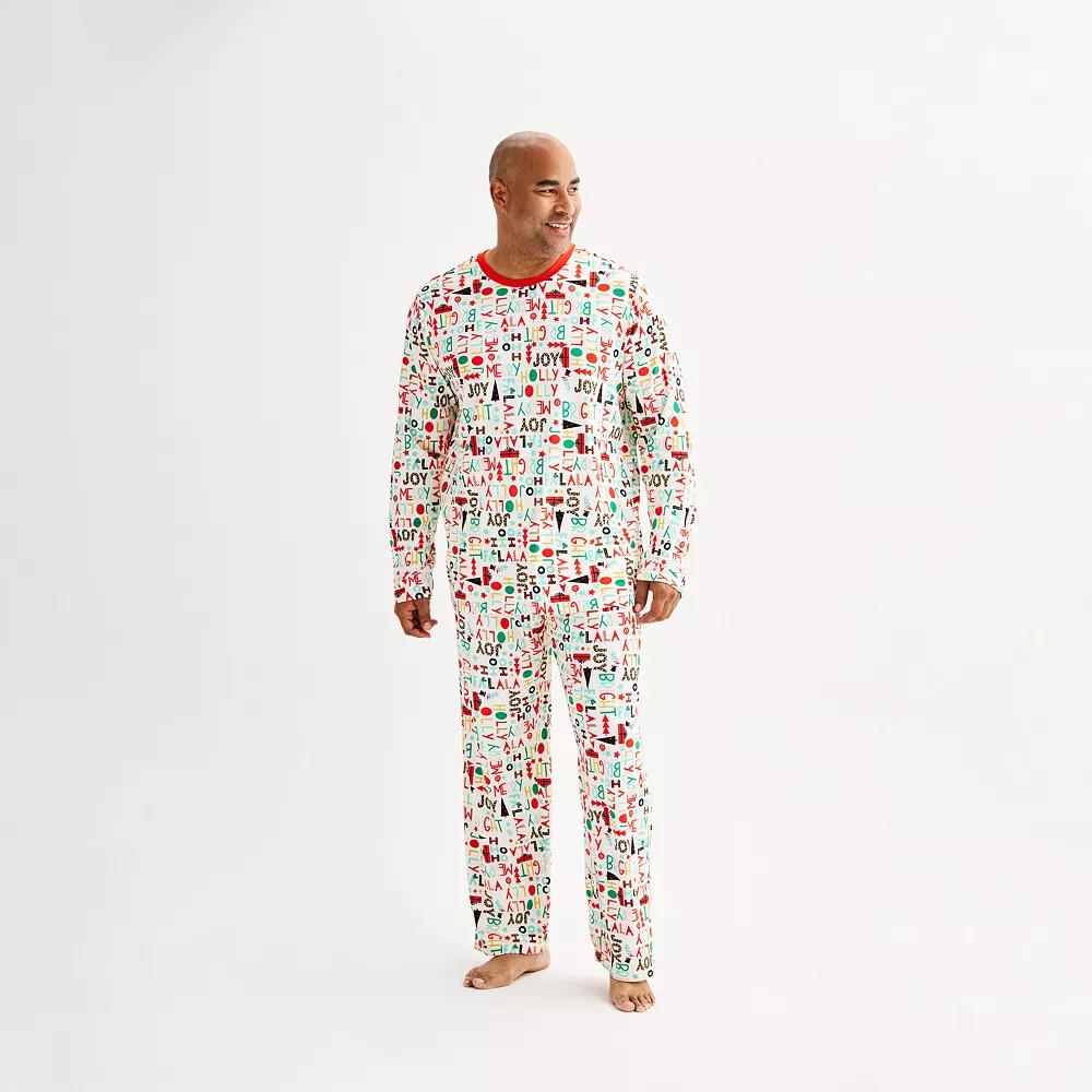 Big & Tall Jammies For Your Families® Fa La La Pajama Top & Pajama Bottoms Set, Men's,  Product Image