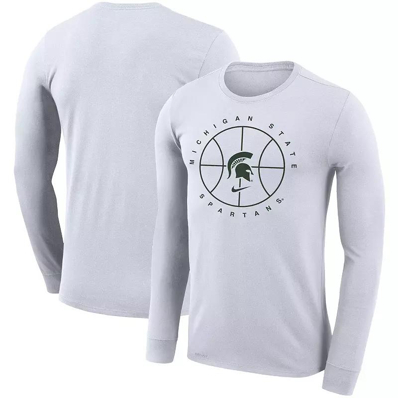 Men's Nike White Michigan State Spartans Basketball Icon Legend Performance Long Sleeve T-Shirt, Size: XL Product Image