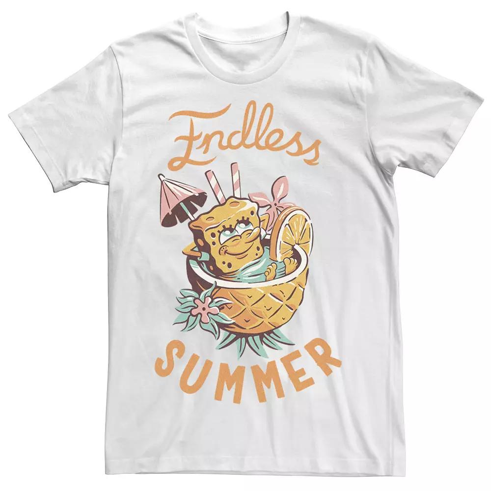 Men's SpongeBob SquarePants Endless Summer Pineapple Drink Tee,  Product Image