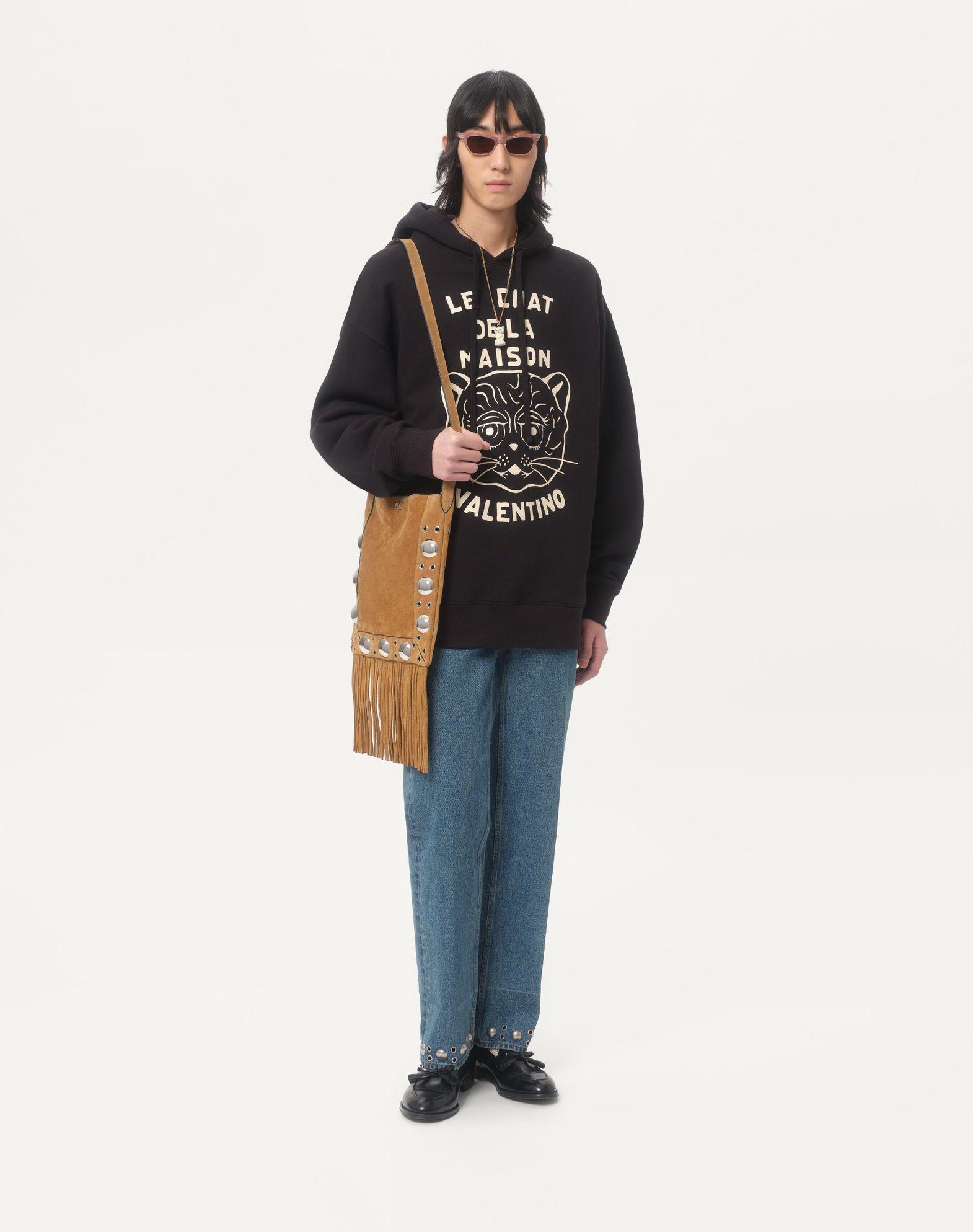 Cotton Sweatshirt With Le Chat De La Maison Patch Product Image