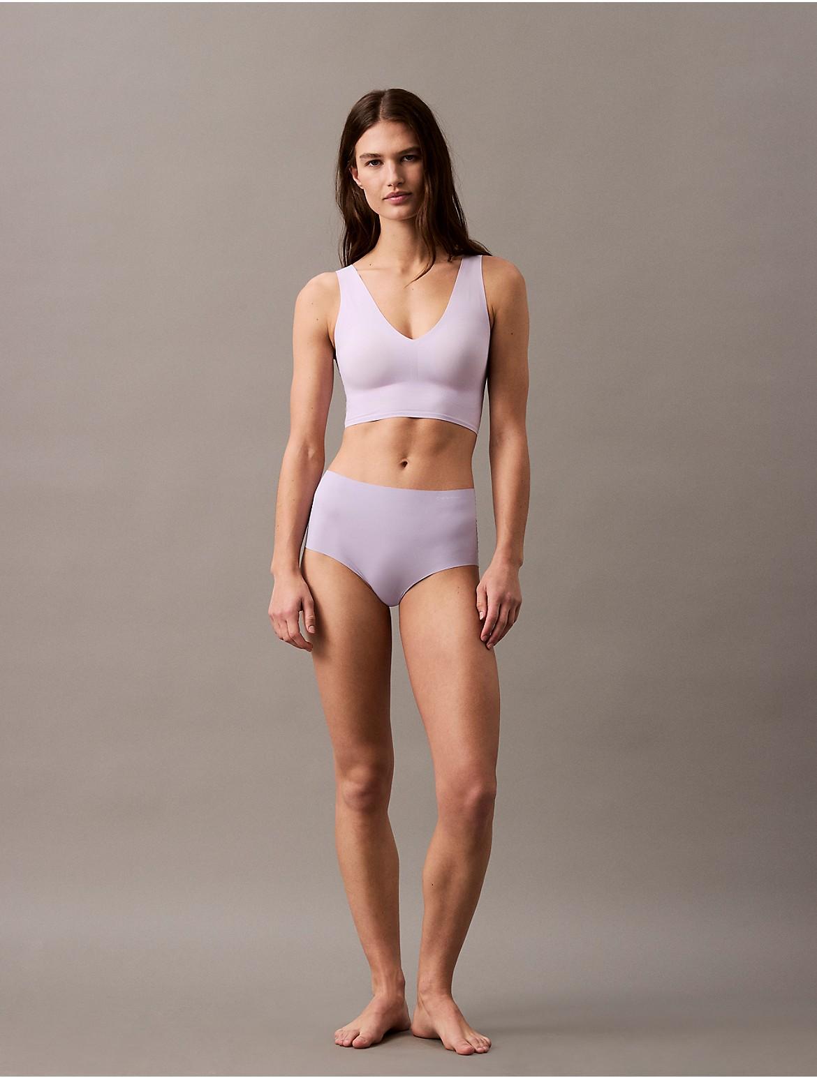 Calvin Klein Womens Invisibles Lightly Lined V-Neck Bralette - Green Product Image