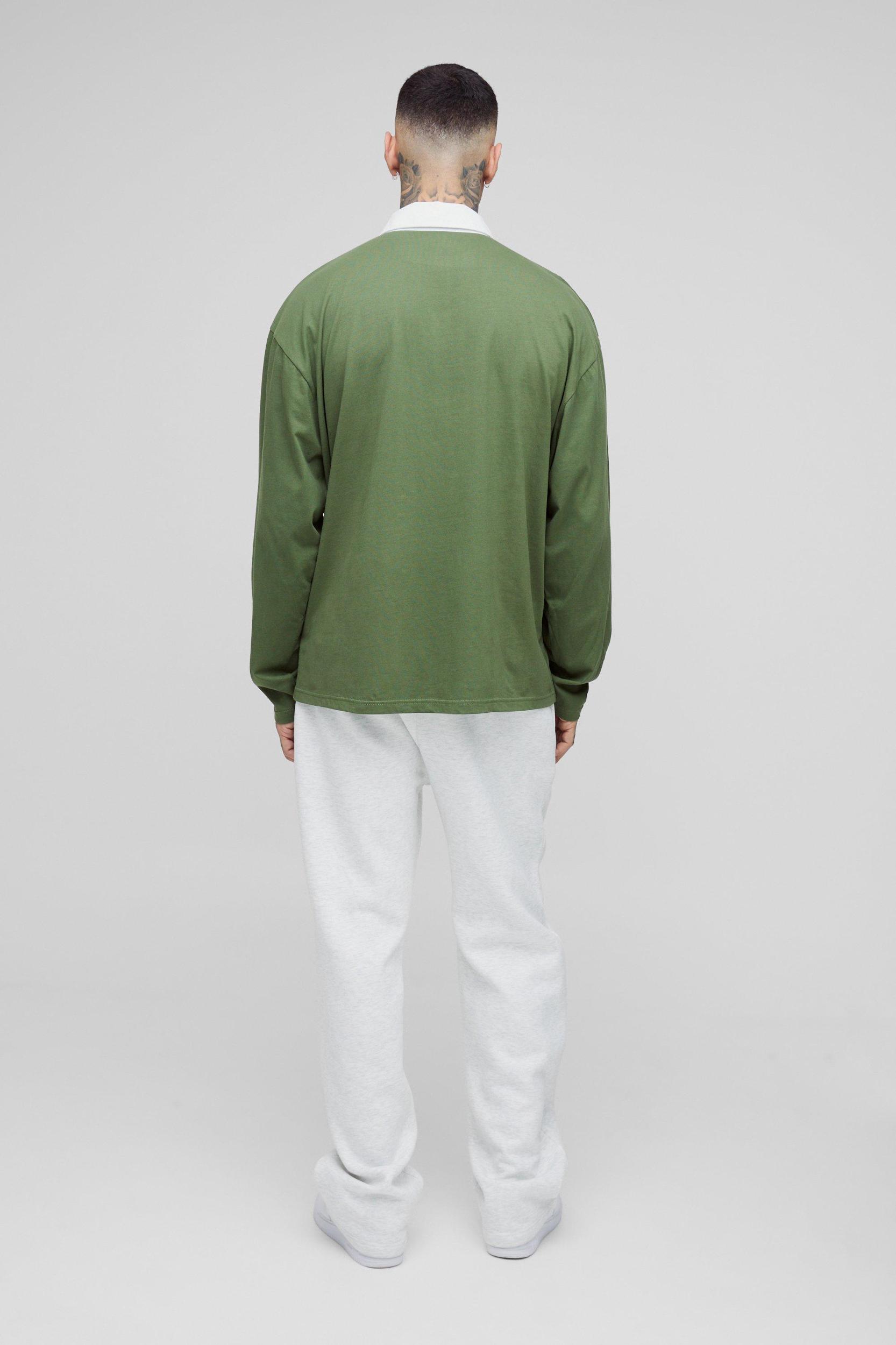 Tall Oversized Official Applique Polo | boohooMAN USA Product Image