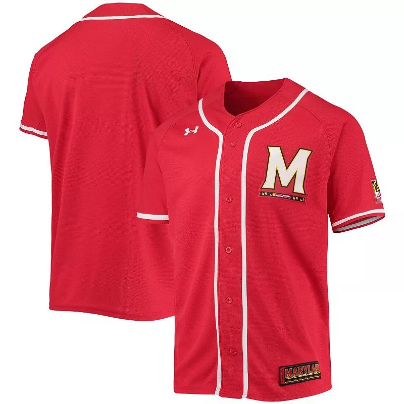 Men's Under Armour Red Maryland Terrapins Replica Baseball Jersey,  Product Image