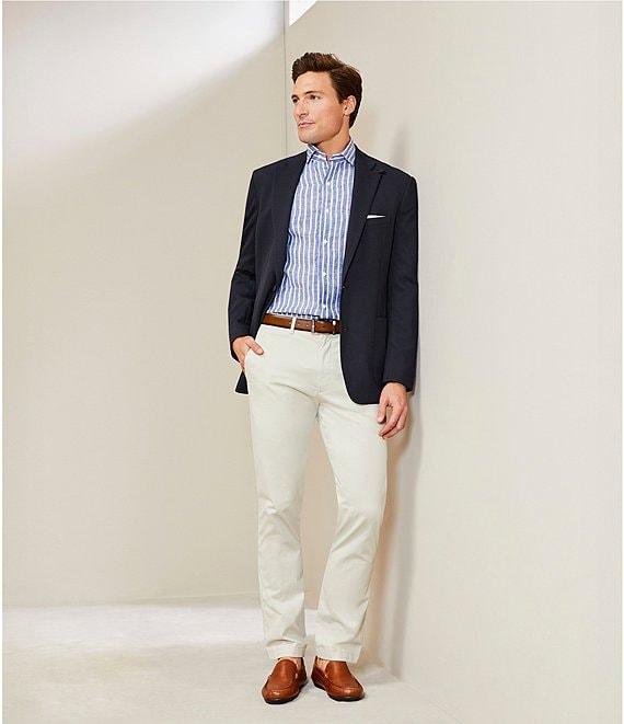 Cremieux Blue Label French Linen Stripe Long Sleeve Woven Shirt Product Image